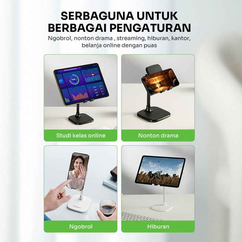 Jual Stand Holder Universal ROBOT RT-US10 Smartphone Tablet Adjustable ...