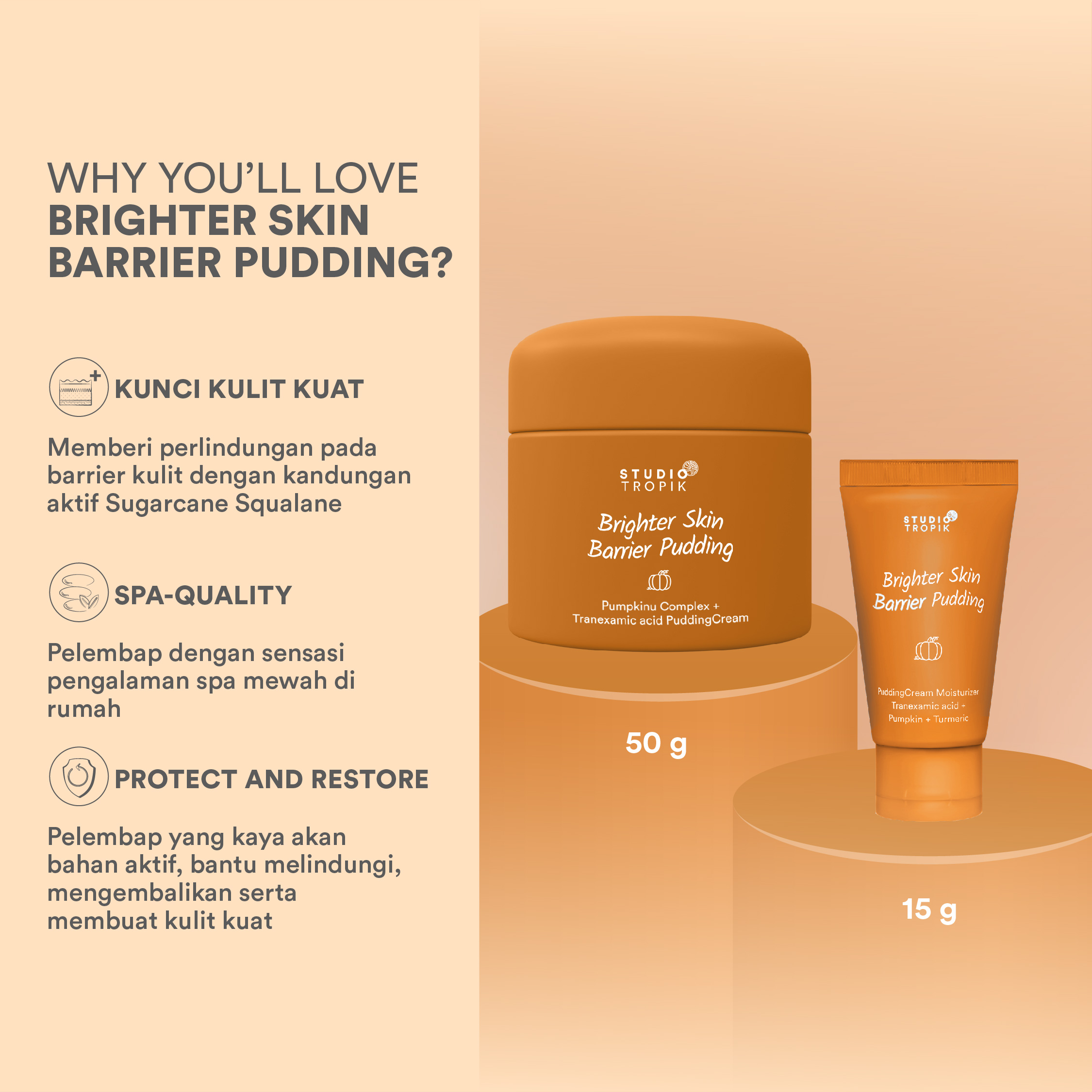 Jual Studio Tropik Brighter Skin Barrier Pudding | Shopee Indonesia