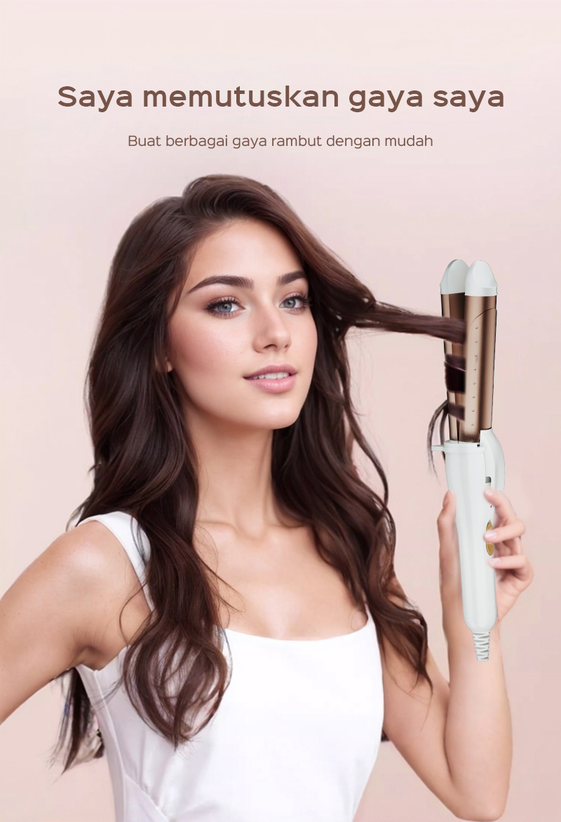 Jual HAN RIVER Catokan Rambut Curly 2in1 Pemanasan 20 Detik Catokan ...