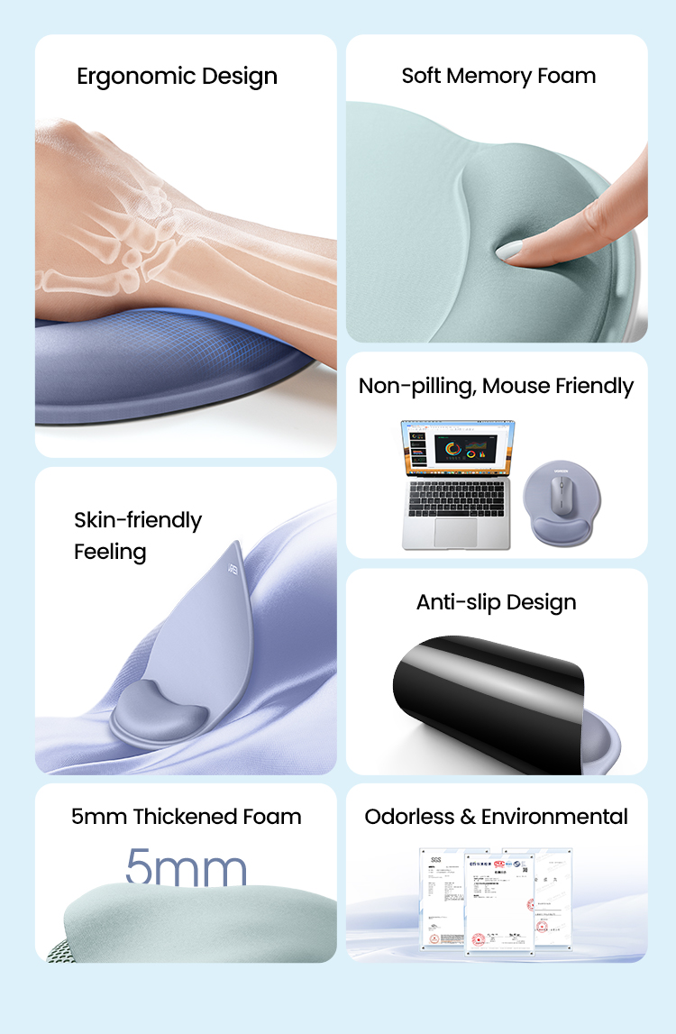 Jual UGREEN Ergonomic Mouse Pad Bantalan Pergelangan Tangan Anti Slip ...