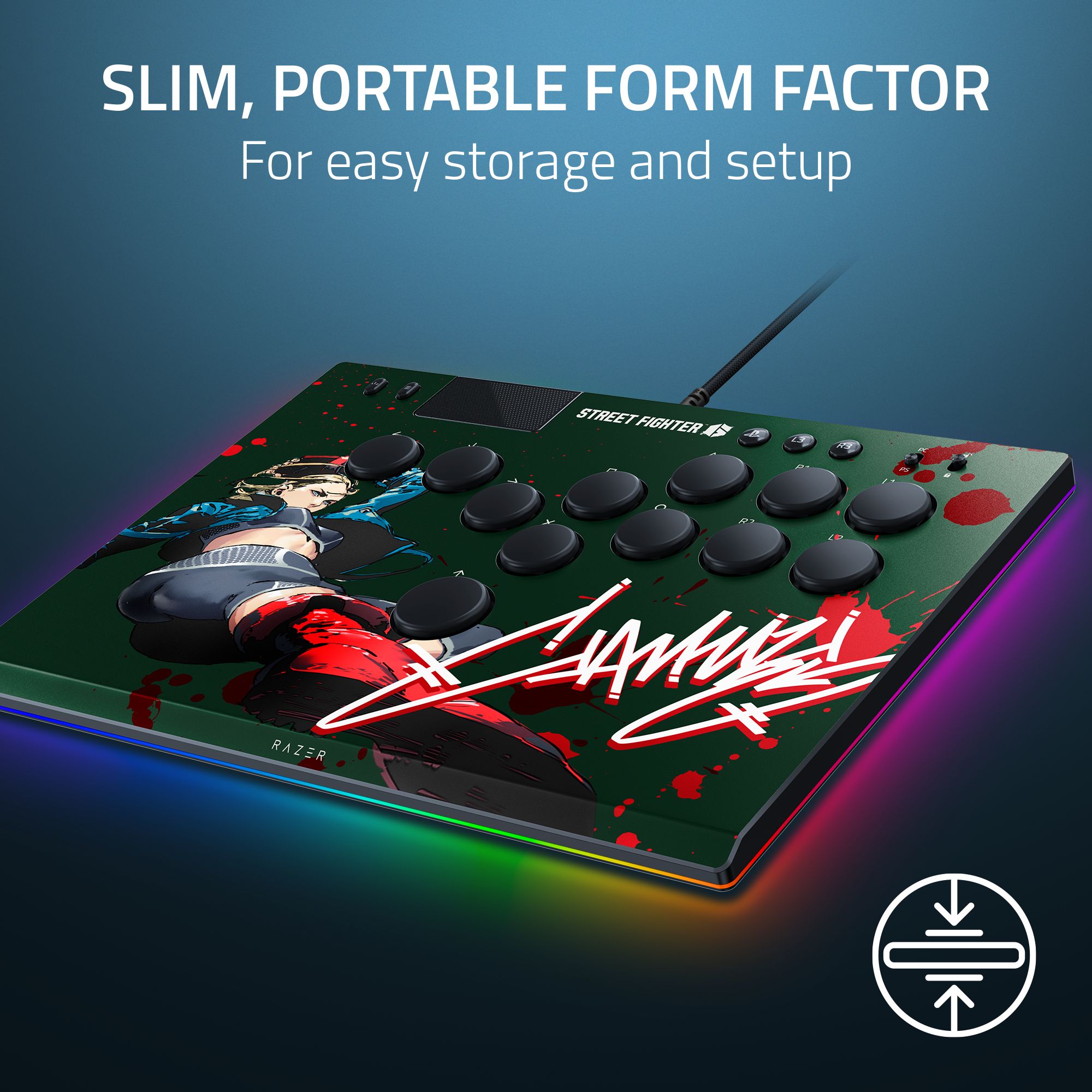 Jual Razer Kitsune - Cammy - SF6 All-Button Optical Arcade Gaming ...