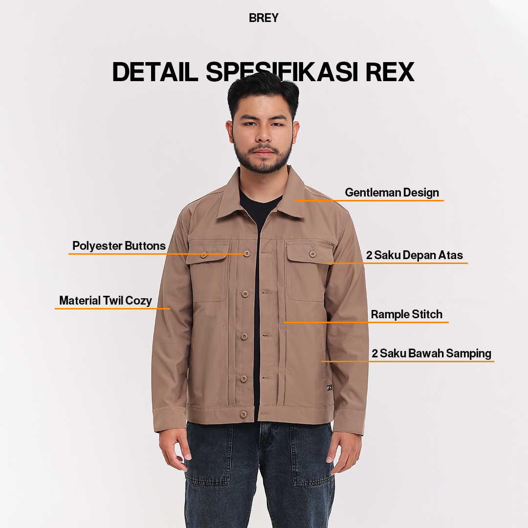 Jual BREY Jaket Pria Trucker Rex Jacket Original Premium | Shopee Indonesia