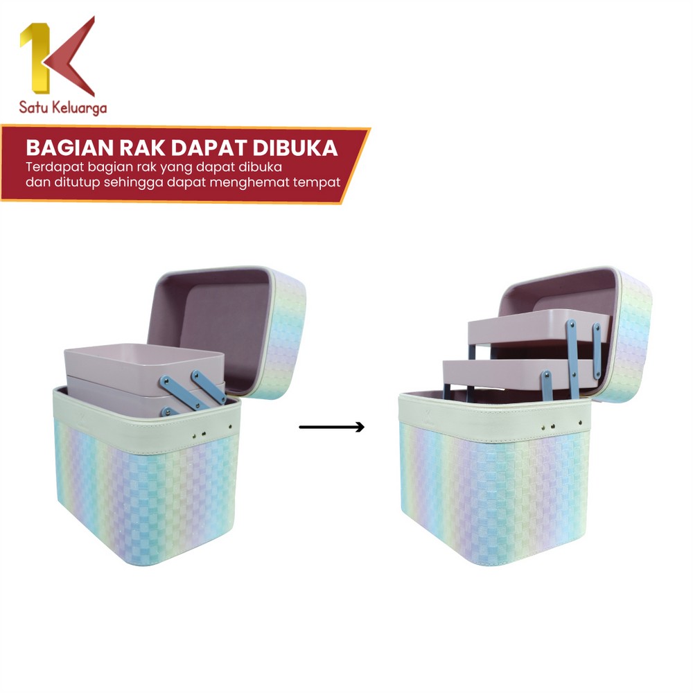 Jual Satu Keluarga Box Make Up Tas Kosmetik Portable K156 Beauty Case ...