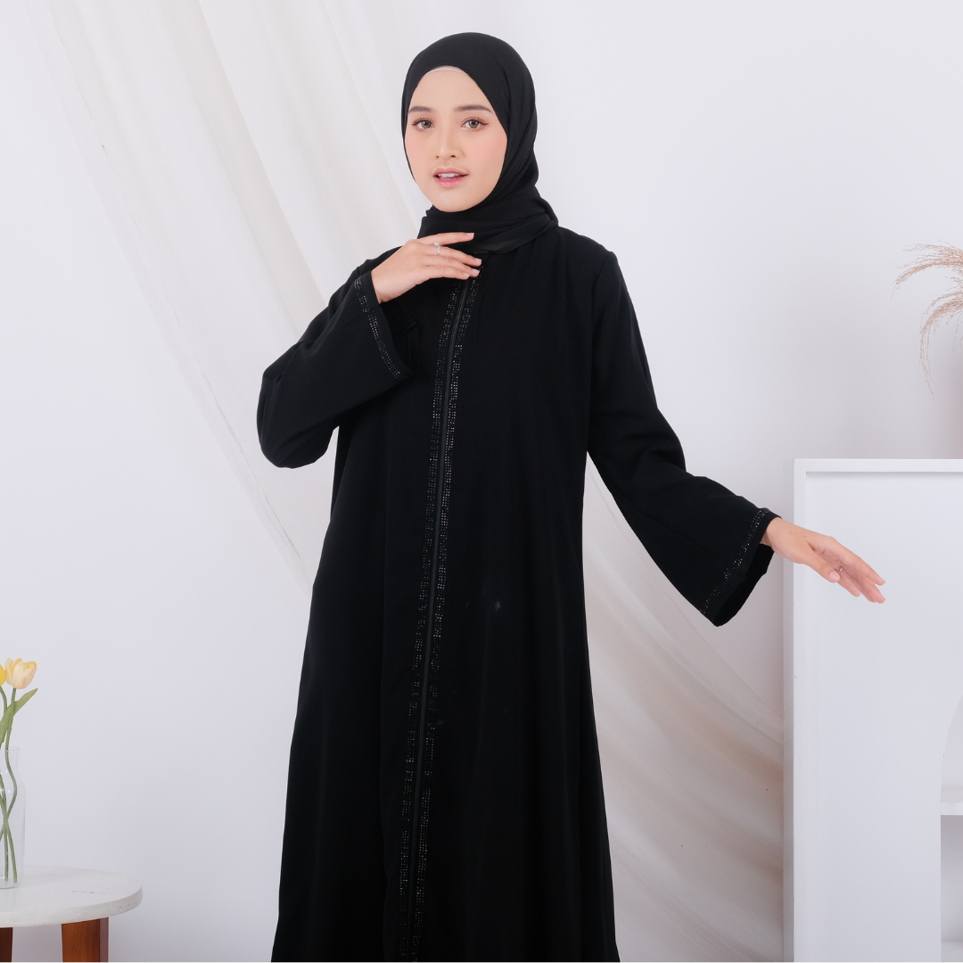 Jual Abaya Ziper Black | by Salaf Boutique Official Shop | Shopee Indonesia