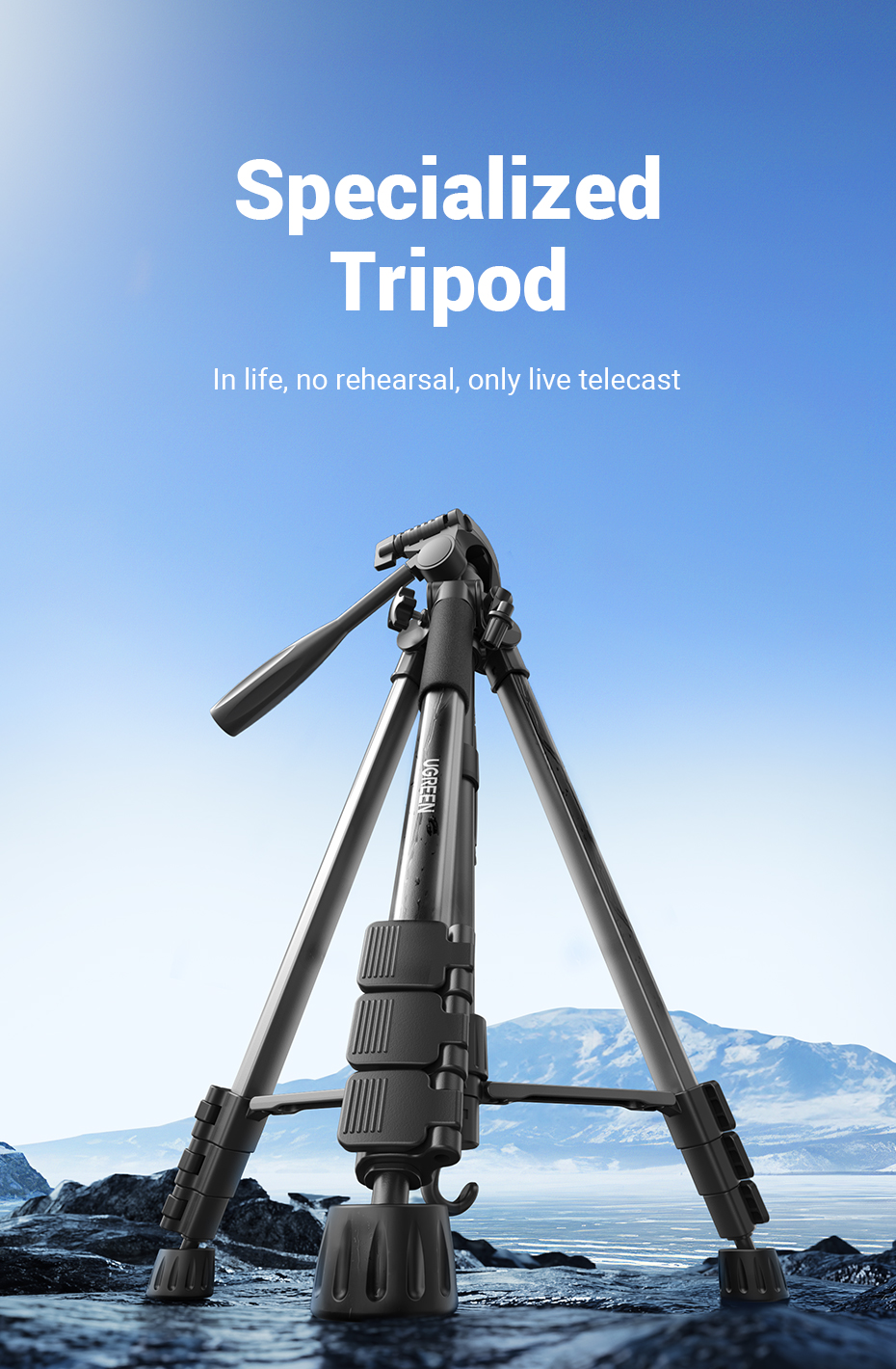 UGREEN Professional Tripod Camera HP Monopod Portable Kamera DSLR  Mirrorless dan Smartphone