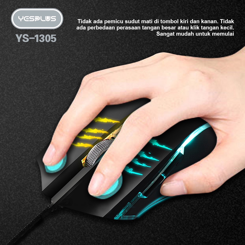 Jual Mouse Gaming YESPLUS YS-1305 Rechargeable Wireless Mouse dengan ...