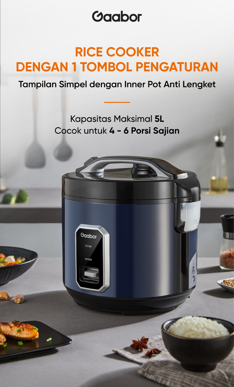 Jual Gaabor Rice Cooker 2.2L Low Watt 400W Hemat Listrik | Magic Com ...