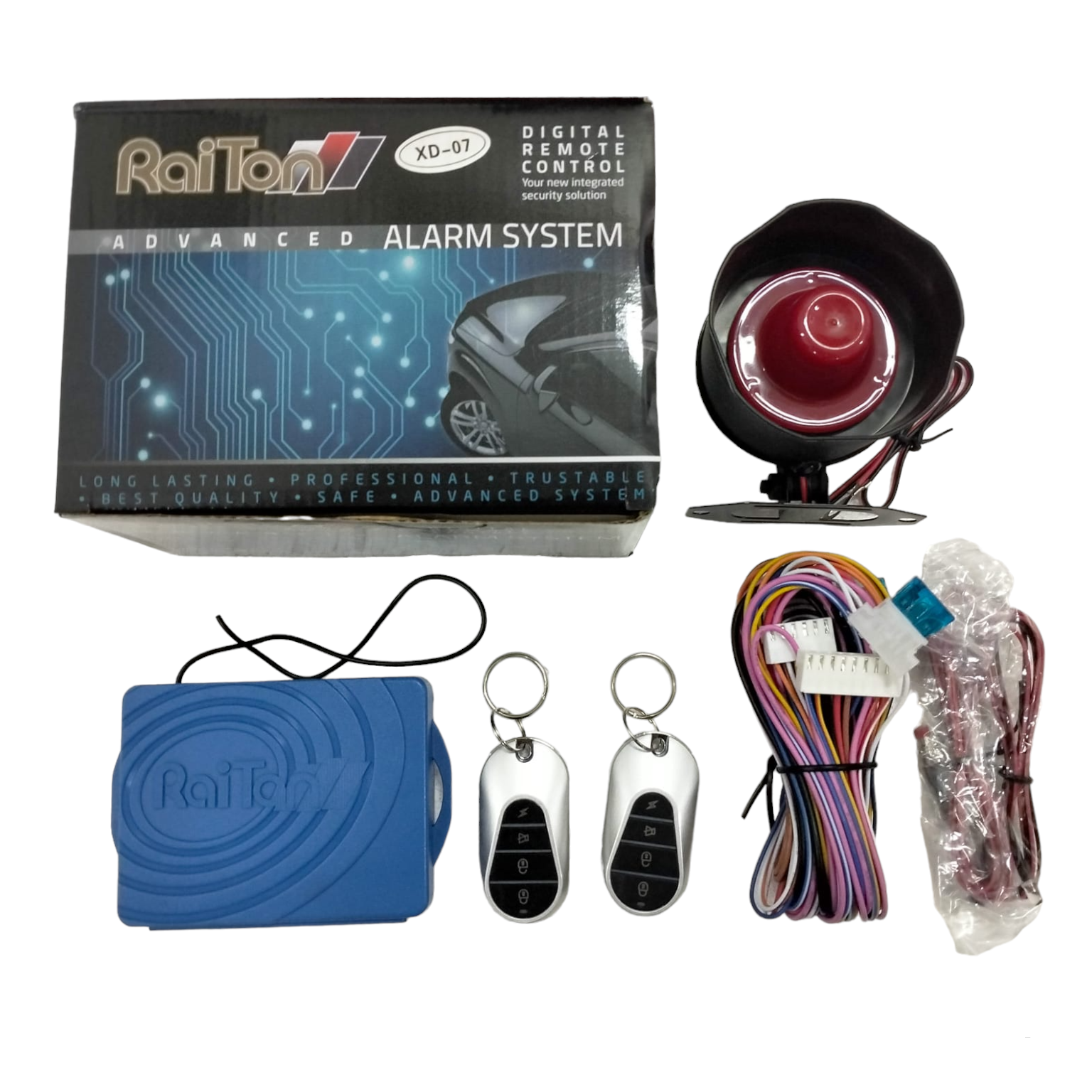 Jual Raiton Alarm Mobil 1 Set Remot Non Sliding Anti Maling XD-07 ...