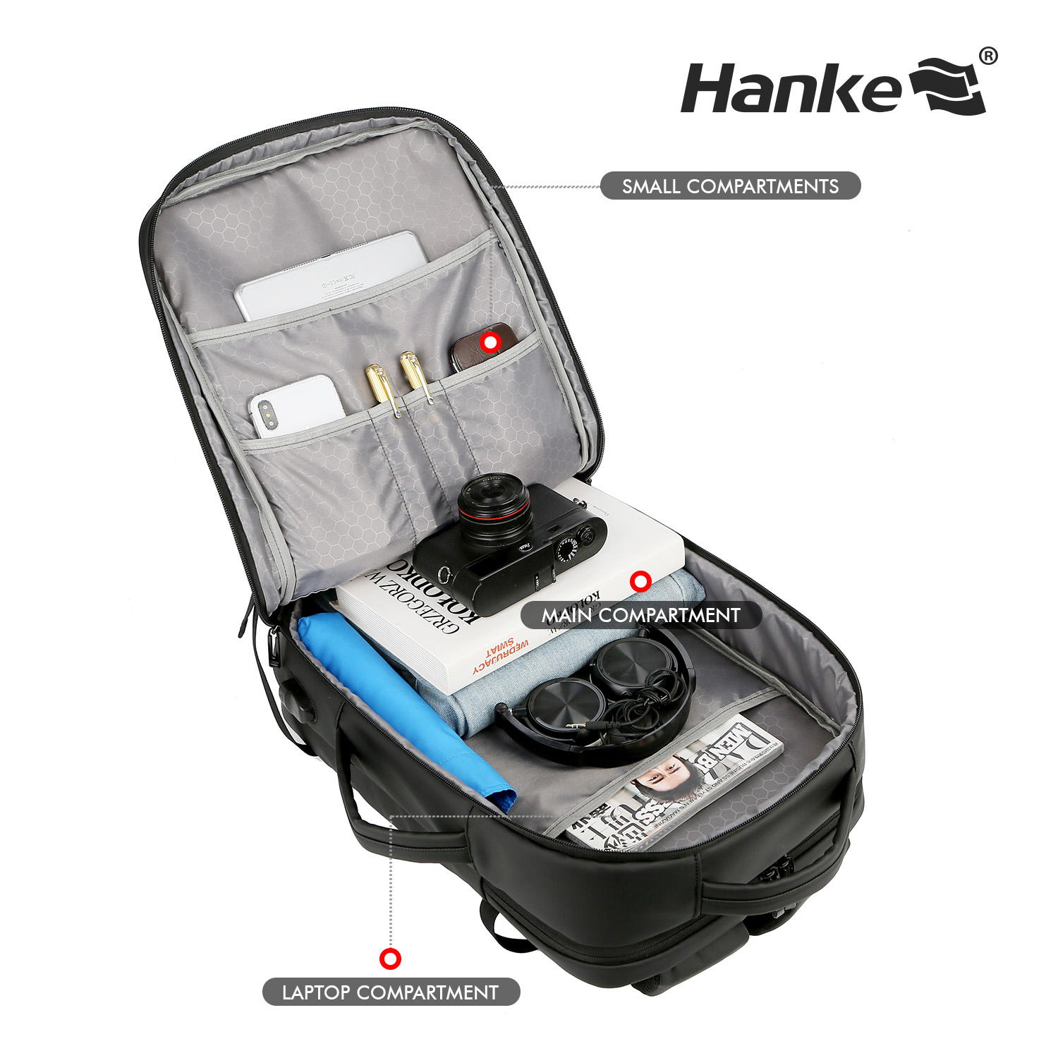 Jual Hanke Tas Ransel Punggung Backpack Pria Kasual Laptop & Pakaian ...