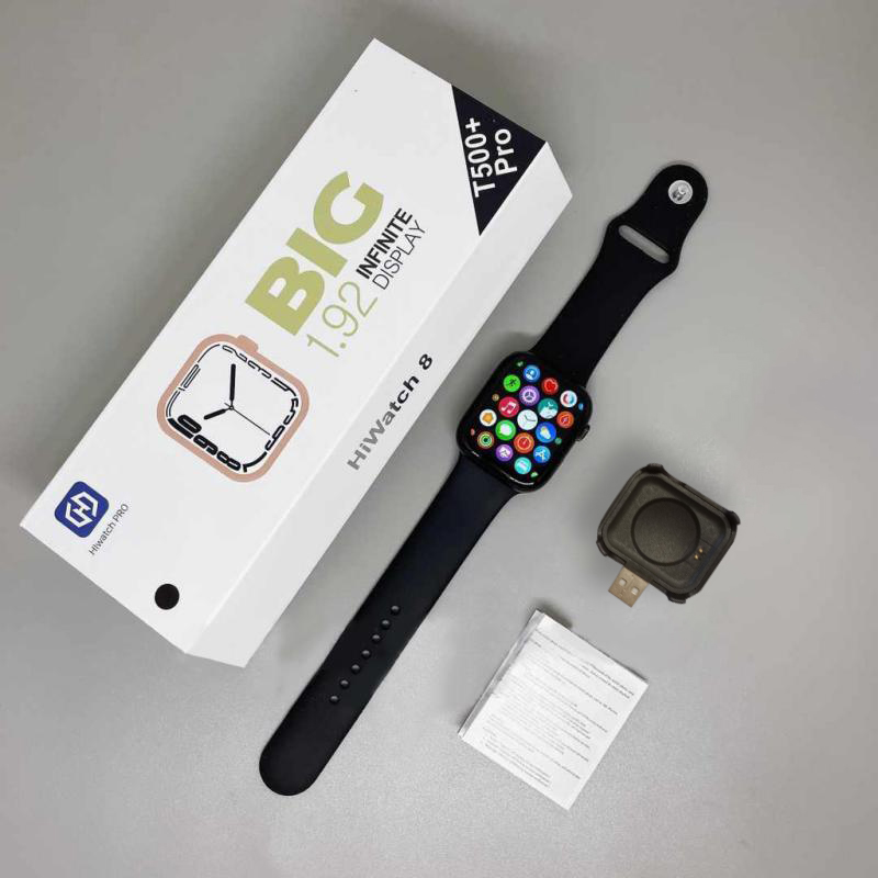 Tesladi SmartWatch T500+Pro Full Layar Sentuh Watch Pemutar Musik Monitor  Detak Jantung Tekanan Darah Smart Watch