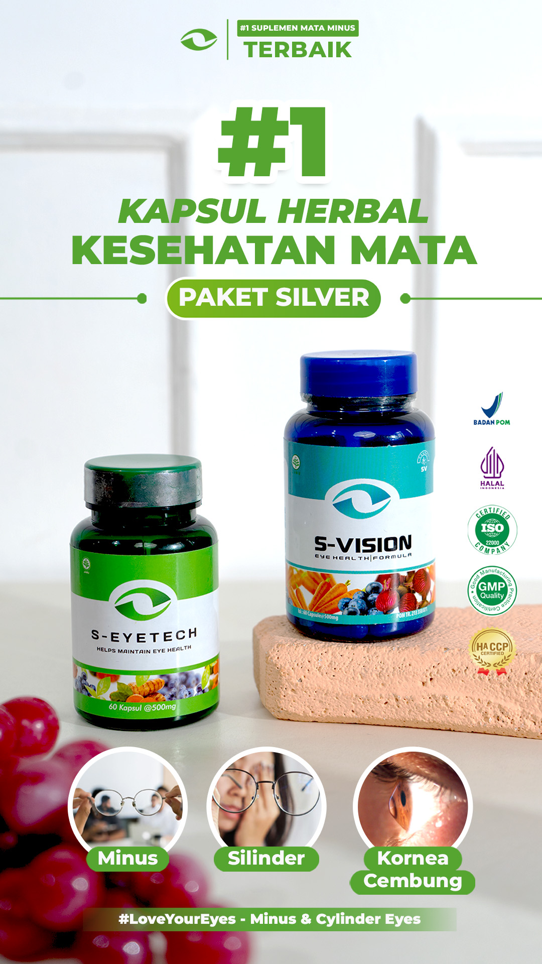 Jual Smart Vision - Vitamin Mata Untuk Atasi Mata Minus, Plus, Silinder ...
