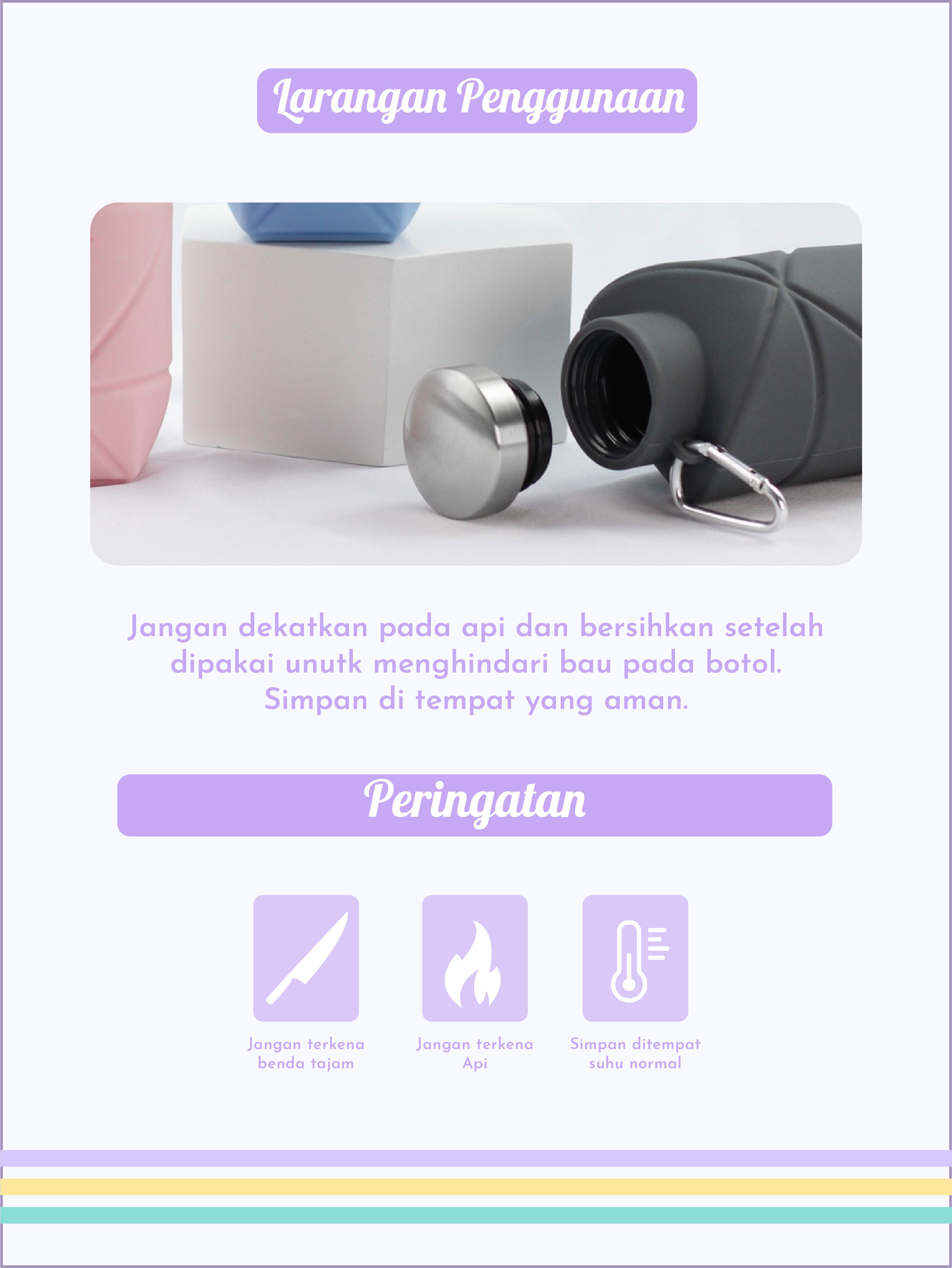 Jual PRANA Origami Bottle Botol Minum Lipat Silicone Botol Minum Sport ...
