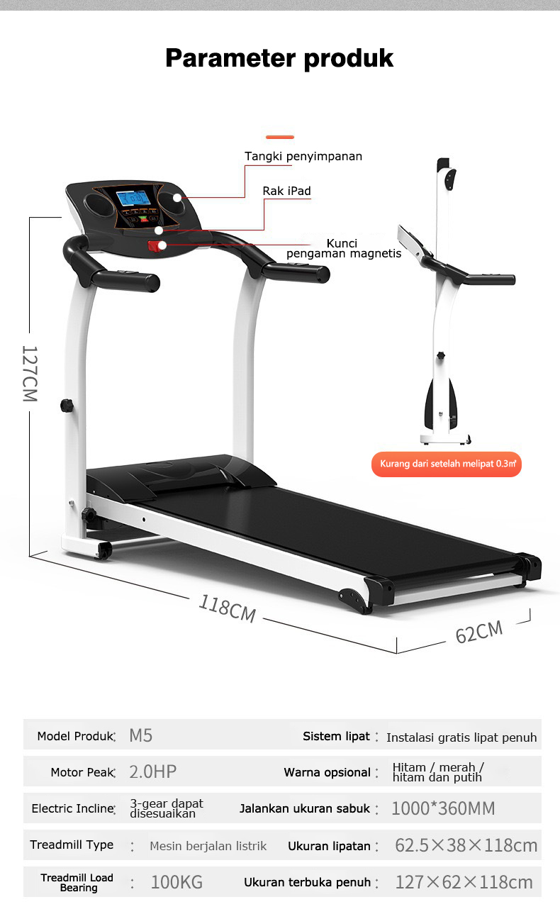 Jual Keep Going Max-Treadmill kecil rumah/treadmill penurun berat badan ...