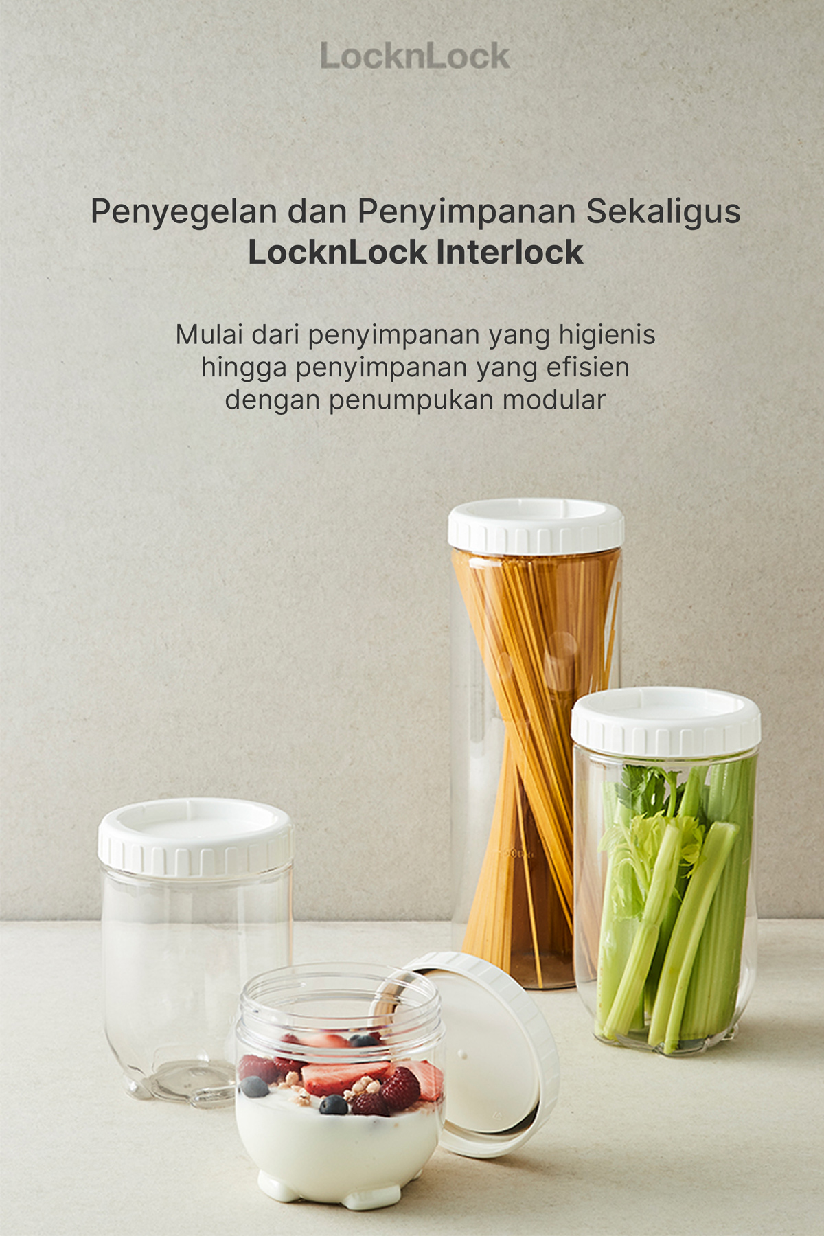 Jual LocknLock Interlock Toples Makanan 180ml - INL305W | Shopee Indonesia
