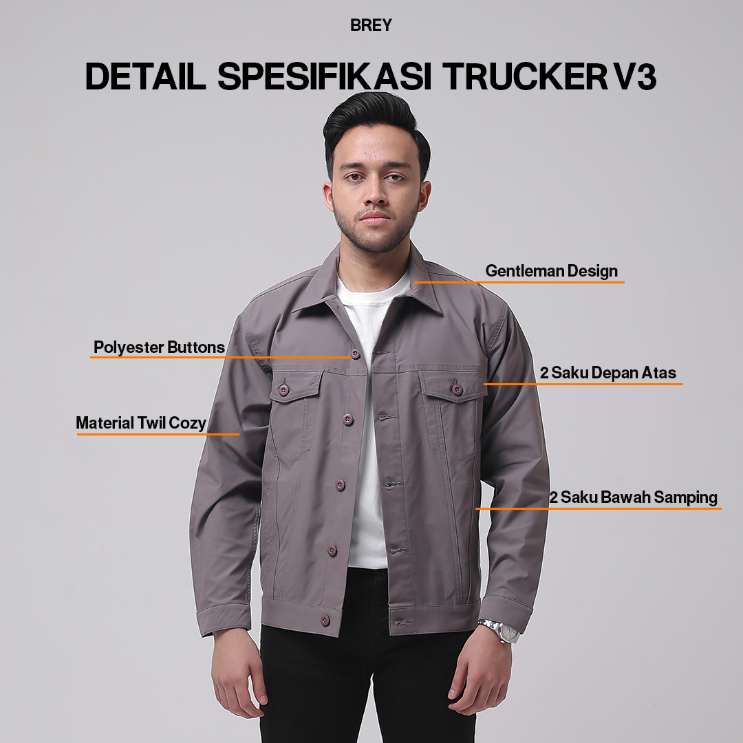Jual BREY Jaket Pria Trucker Jacket Type 3 Basic Premium Original ...