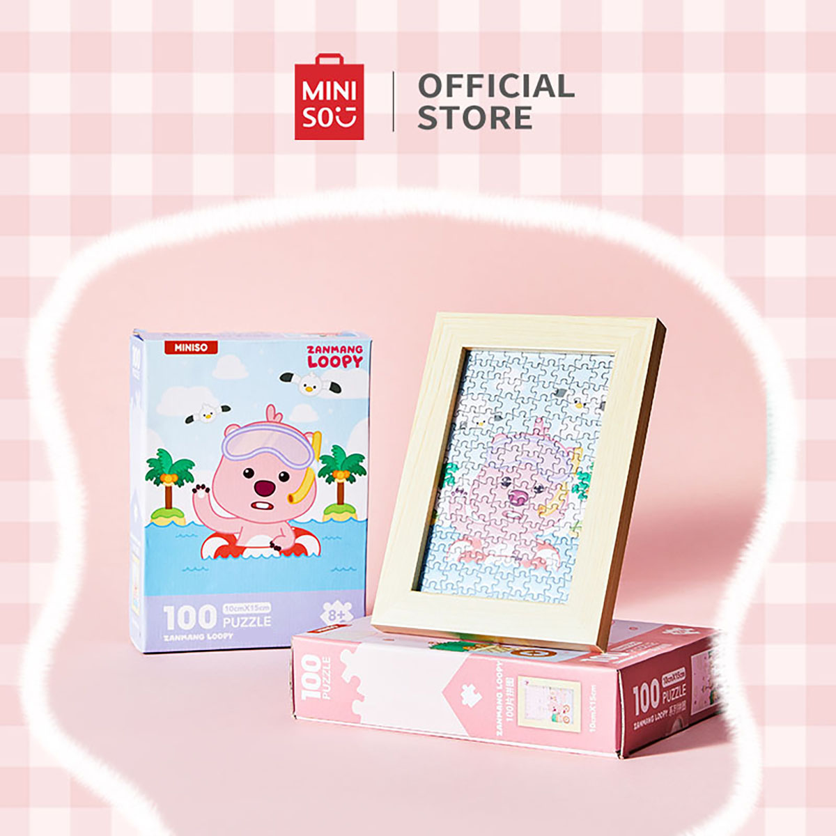 Jual Miniso x ZANMANG Loopy Collection Puzzles 100-Piece Photo Frame ...
