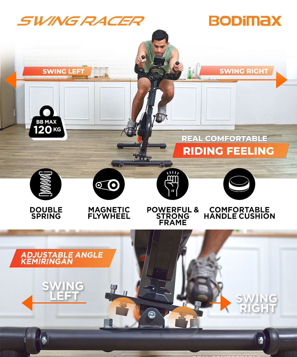 Jual BODIMAX SWING RACER / SEPEDA STATIS / SPINNING BIKE / ALAT GYM ...