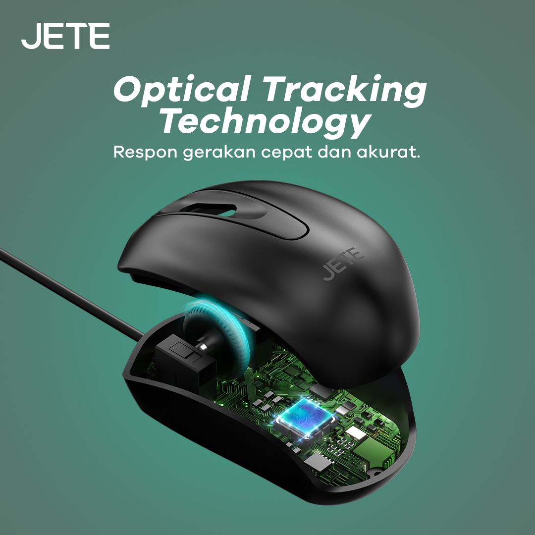 Jual Mouse Kabel JETE MO101 1200 DPI Optical Technology - Garansi 2 ...