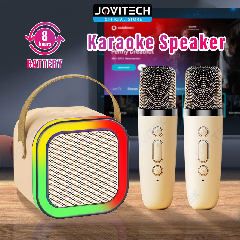 Jual (HOT PRODUK) Jovitech Karaoke Speaker Wireless Bluetooth 2 Mic 1 ...
