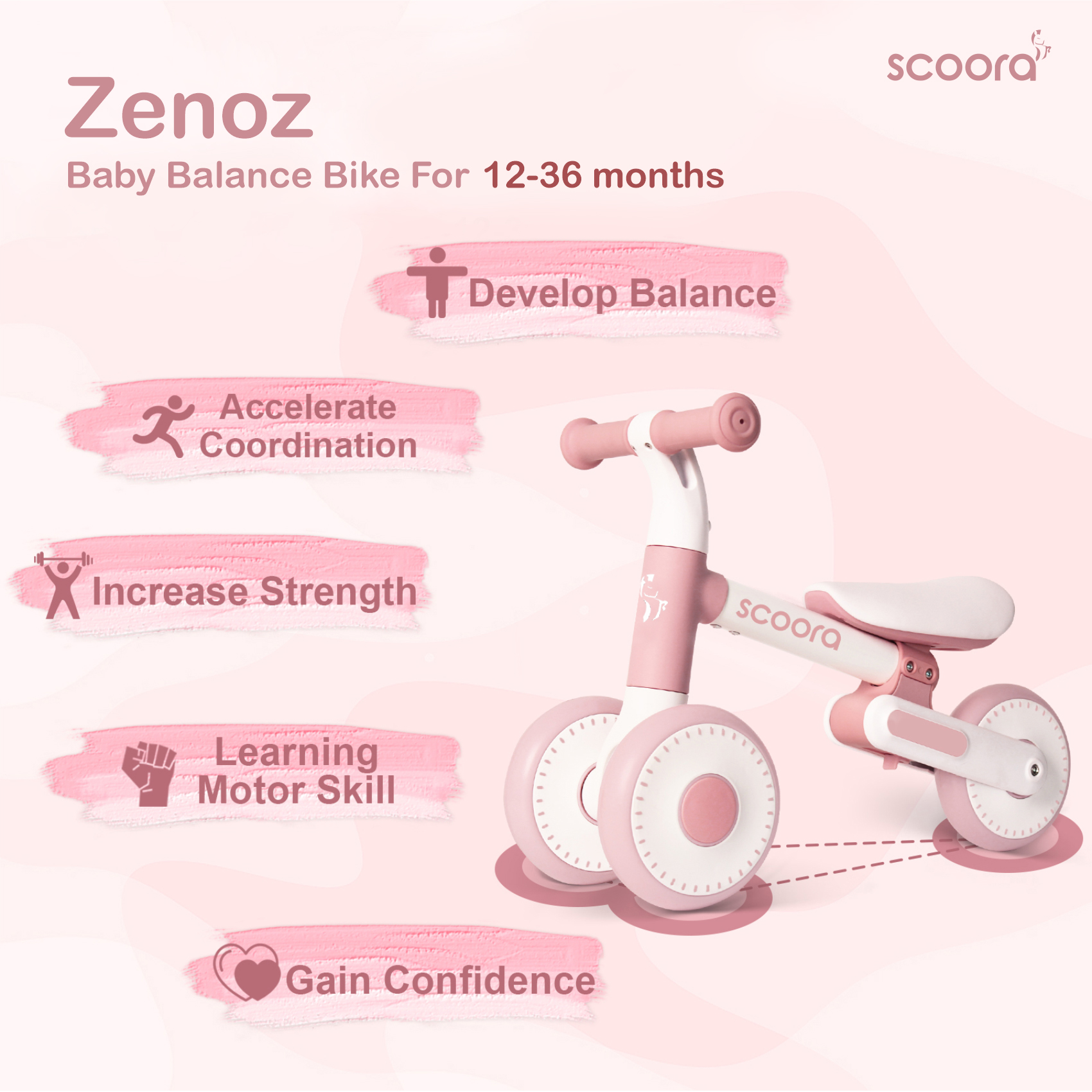 Jual SCOORA Zenoz Balance Bike Toddler Sepeda Keseimbangan Anak ...