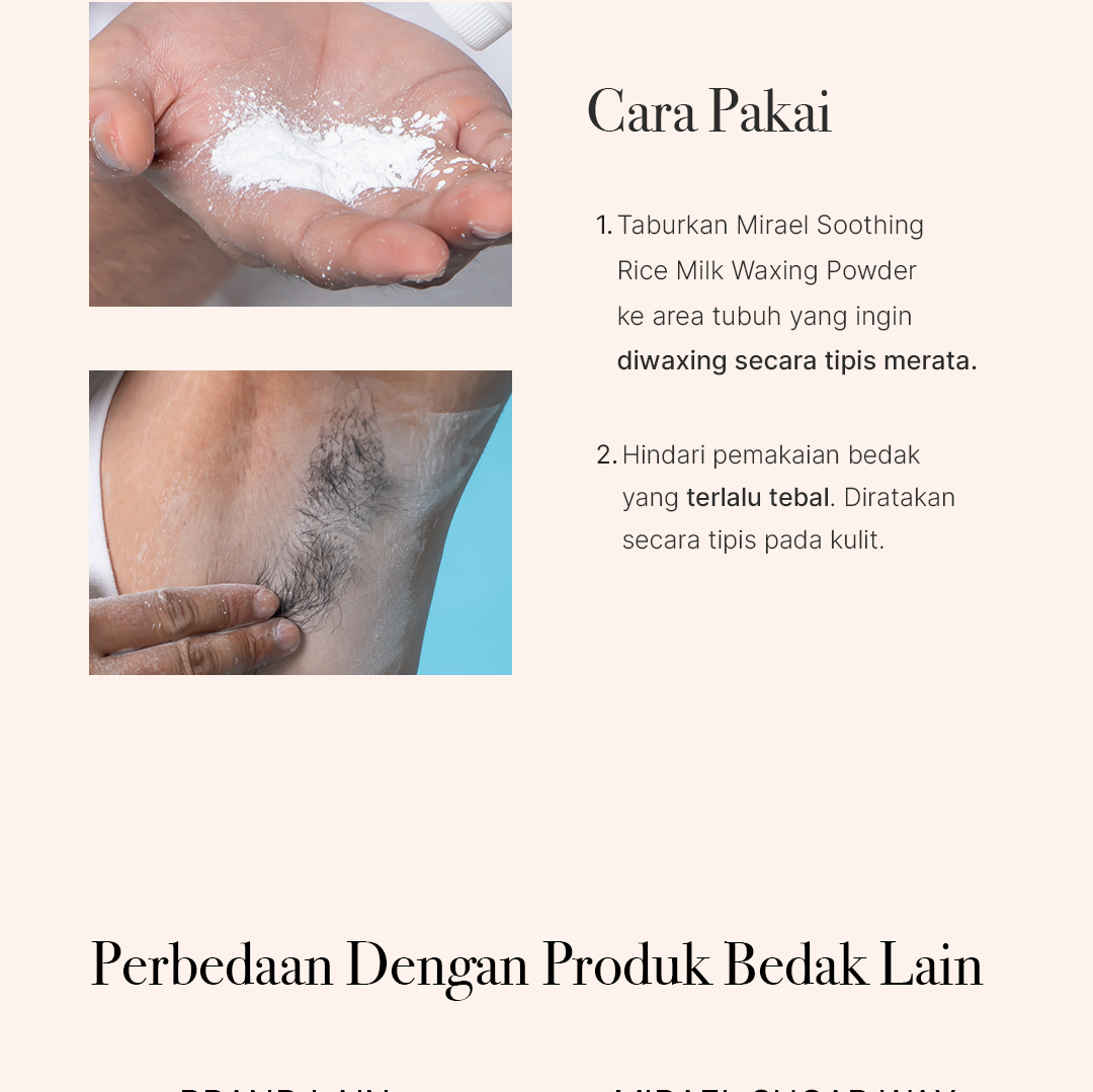 Jual MIRAEL Soothing Rice Milk Waxing Powder 50gr | Shopee Indonesia