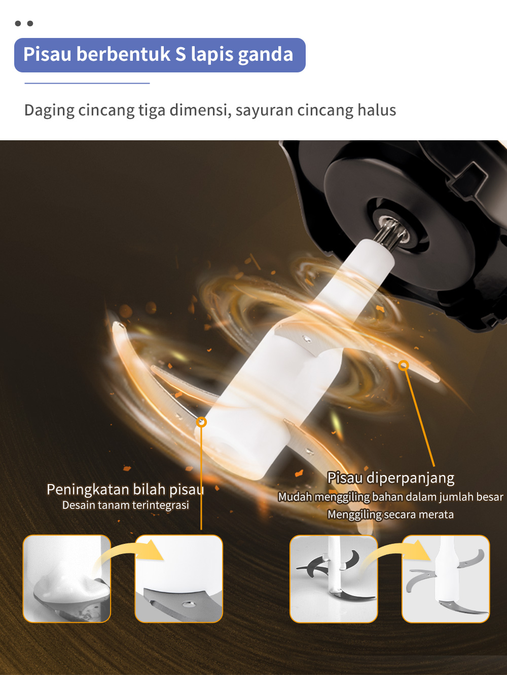 Jual Simplus Chopper Blender 2L Penggiling Daging Bumbu Cabai Serbaguna ...