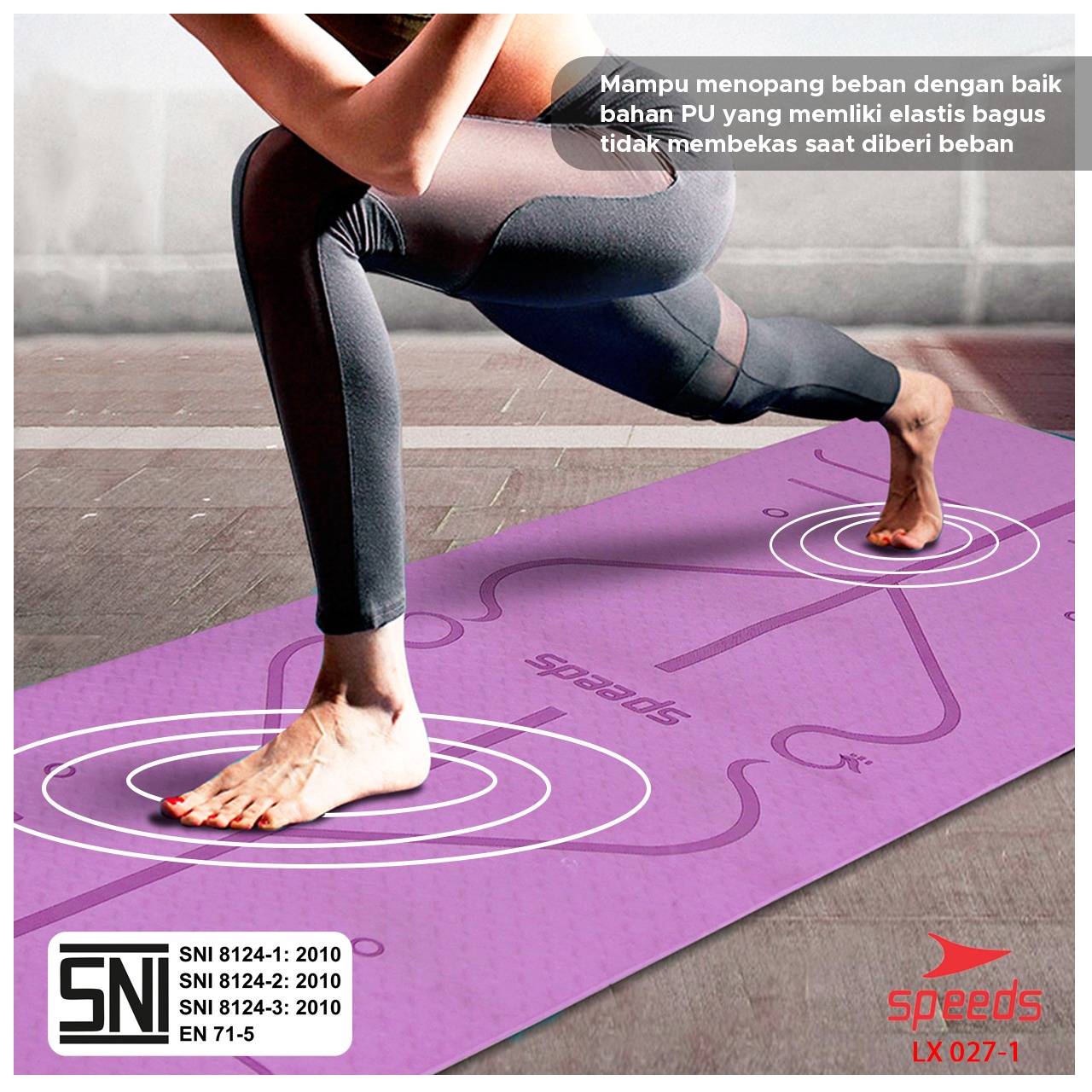 Jual SPEEDS Matras Yoga TPE 6mm Alas Yoga Mat Alas Olahraga Karpet ...