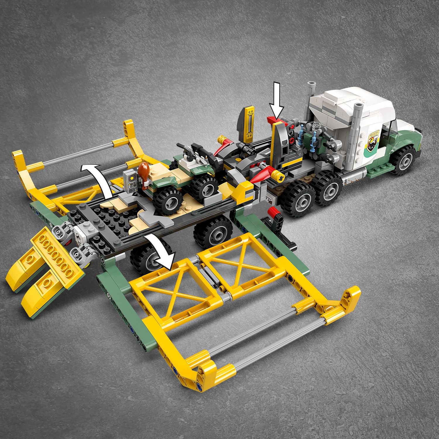 LEGO Jurassic World 76966 Dinosaur Missions: Allosaurus Transport Truck  (588 Pieces) Mainan Balok (8 Tahun+)