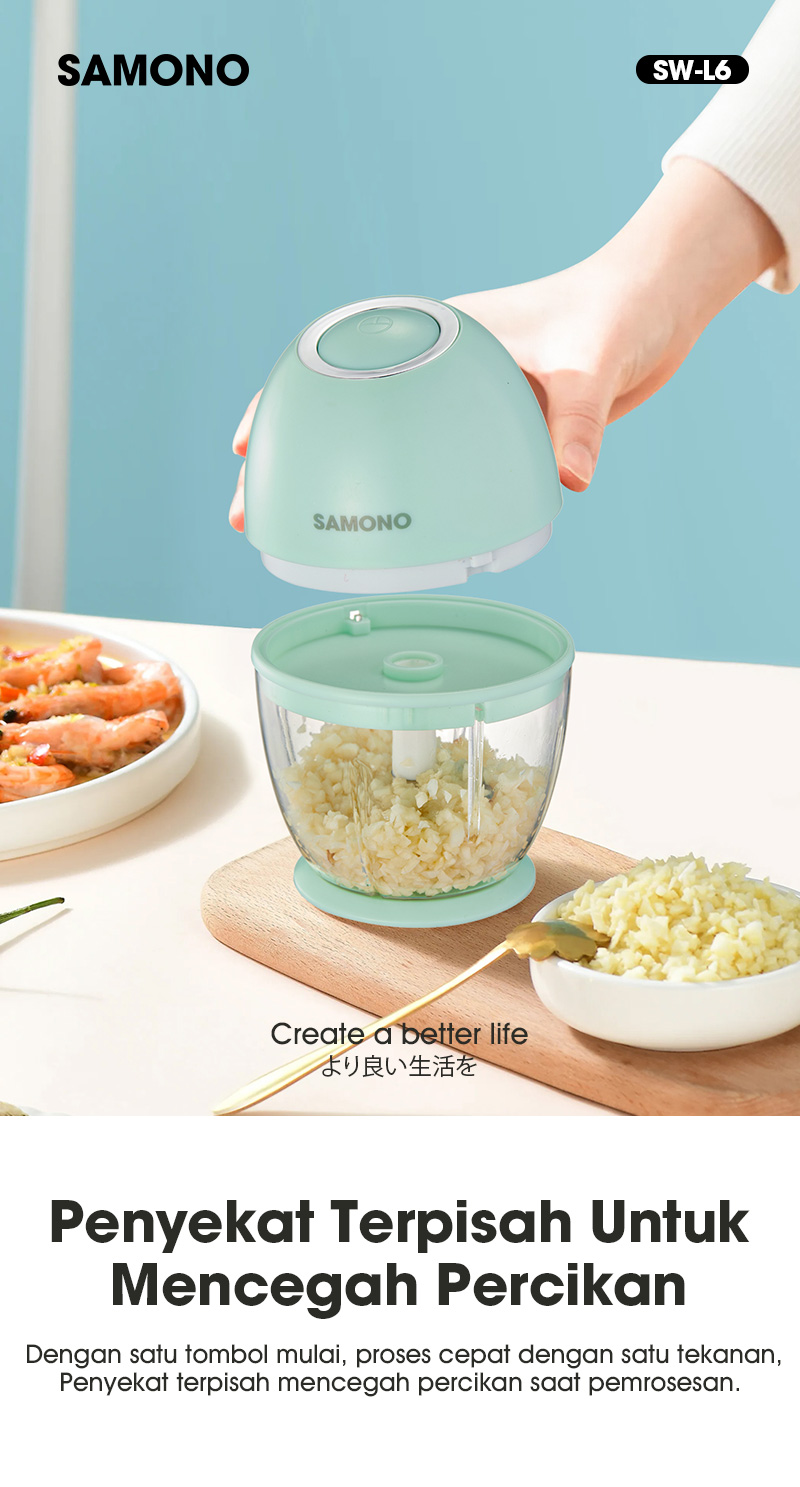 Jual SAMONO Chopper Bumbu Portable Menghaluskan Bumbu Daging Makanan ...