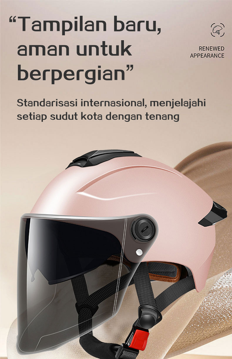 Jual Helm Half Face ABS Putih/Kuat dan kokoh motor helm/Sepeda skuter ...