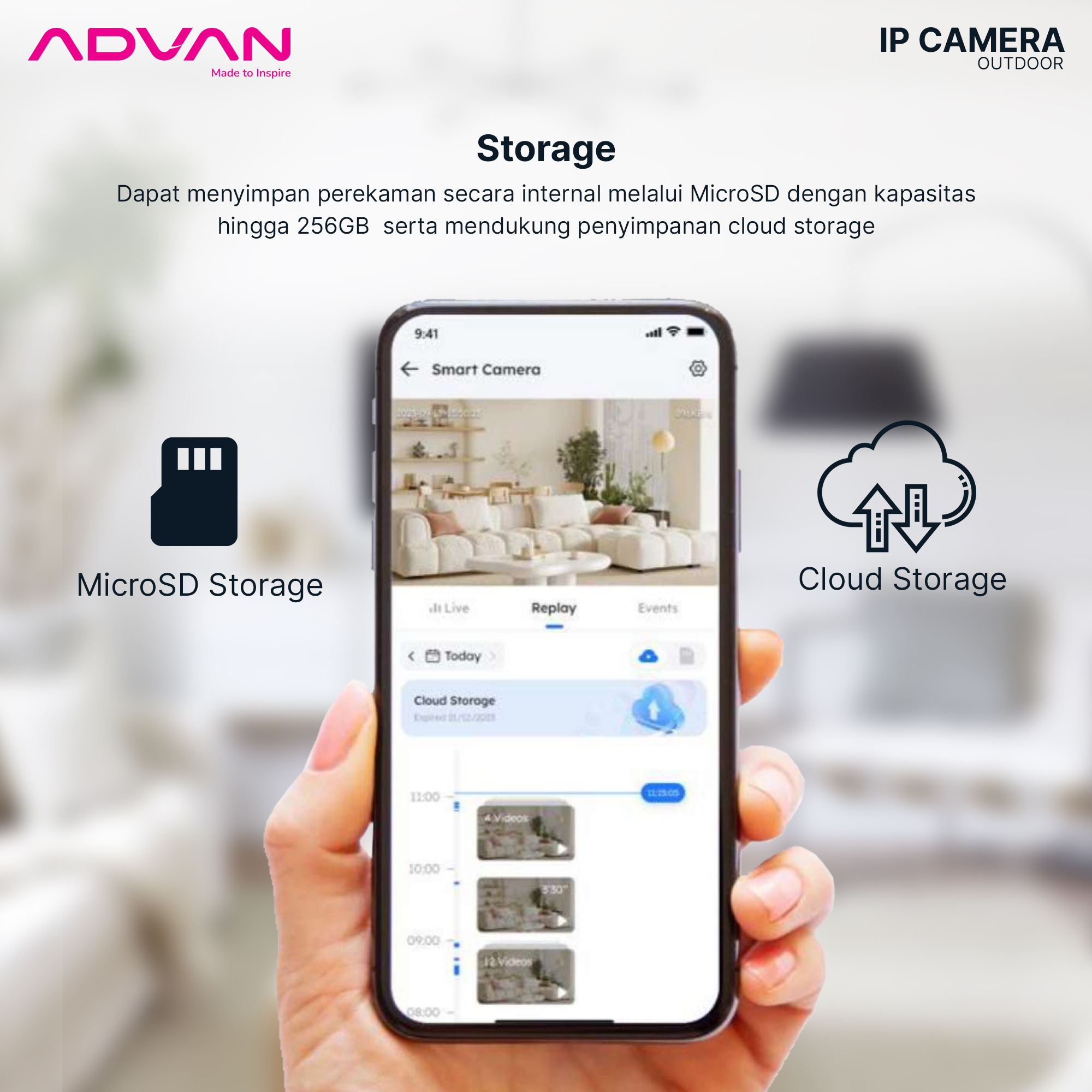 Jual ADVAN Smart AI CCTV Outdoor OD3 Smart IP Camera Waterproof 3MP 2K ...