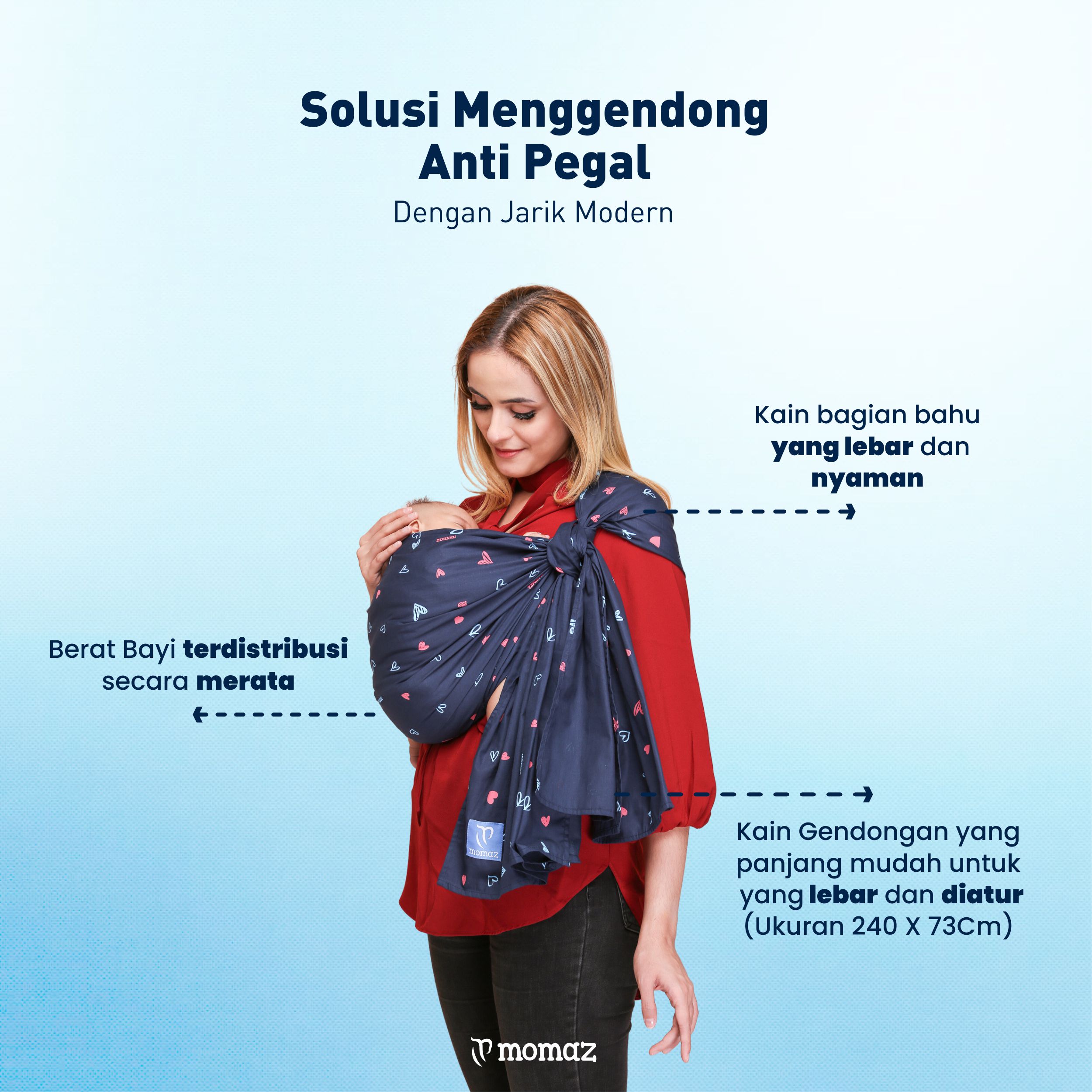 Jual Momaz Gendongan Bayi Samping Momasling Jarik 3in1 - Jarik