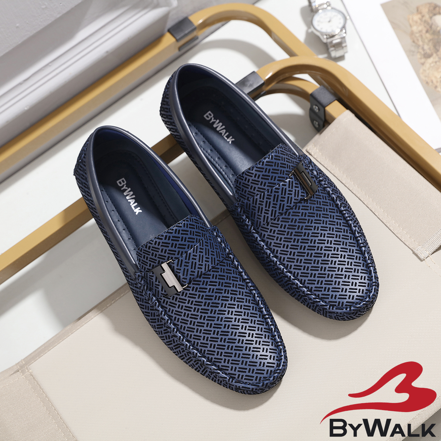 Jual BYWALK CMS47 Sepatu Loafers Pria Formal Casual Moccasin Slip