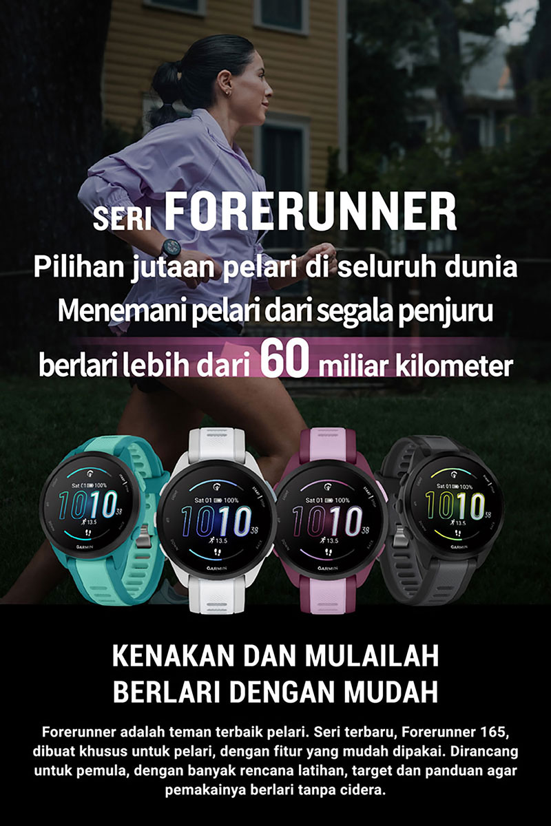 Jual Garmin Forerunner 165 Black/Slate Shopee Indonesia