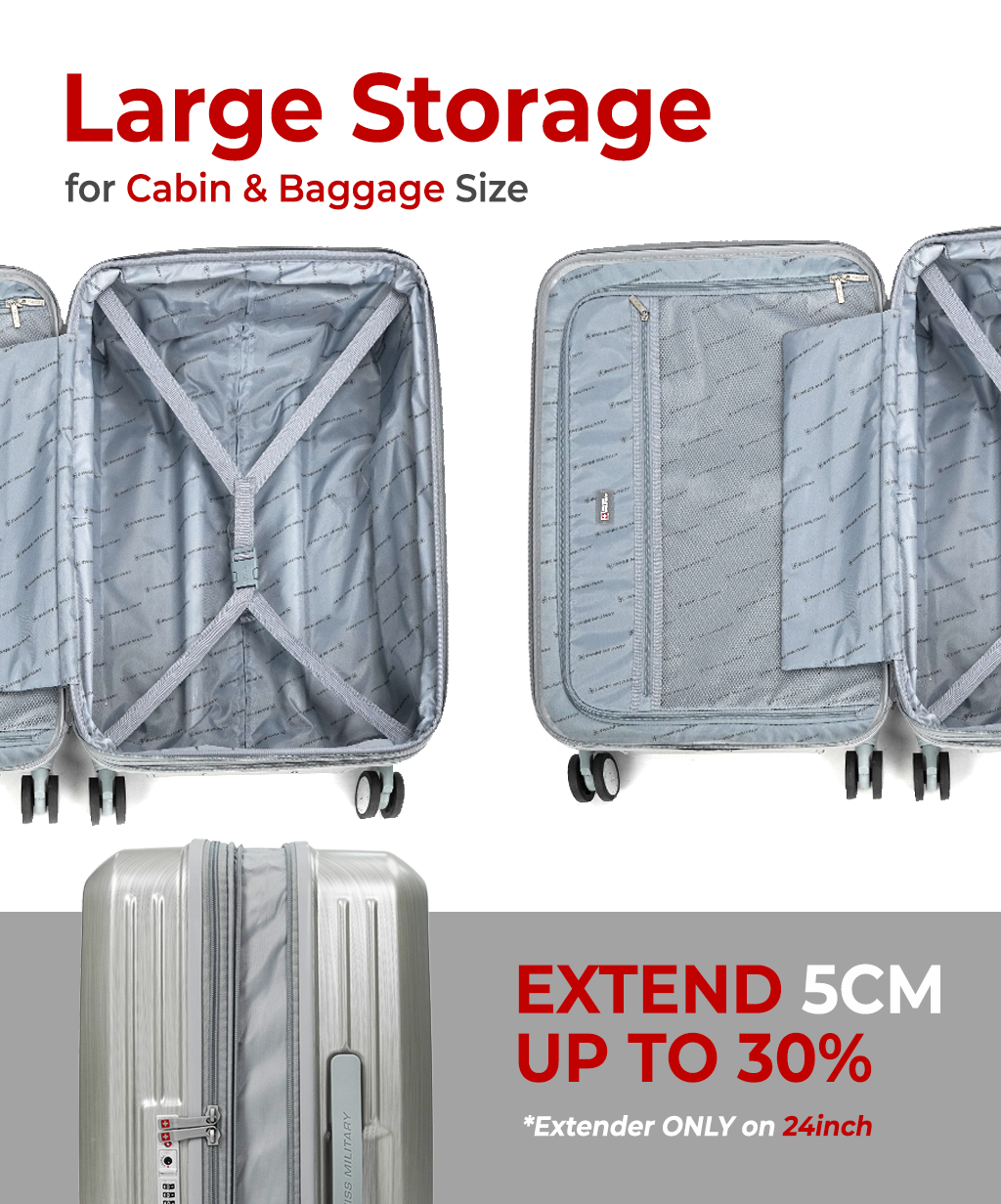 Jual Swiss Military Koper Stila Silver - Koper Bagasi 24 inch | Shopee ...