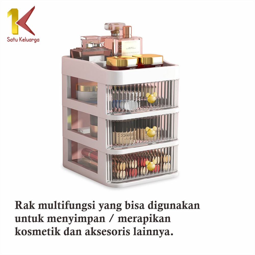 Jual Satu Keluarga Rak Kosmetik Serbaguna 3 Laci K166 Desktop Drawer ...