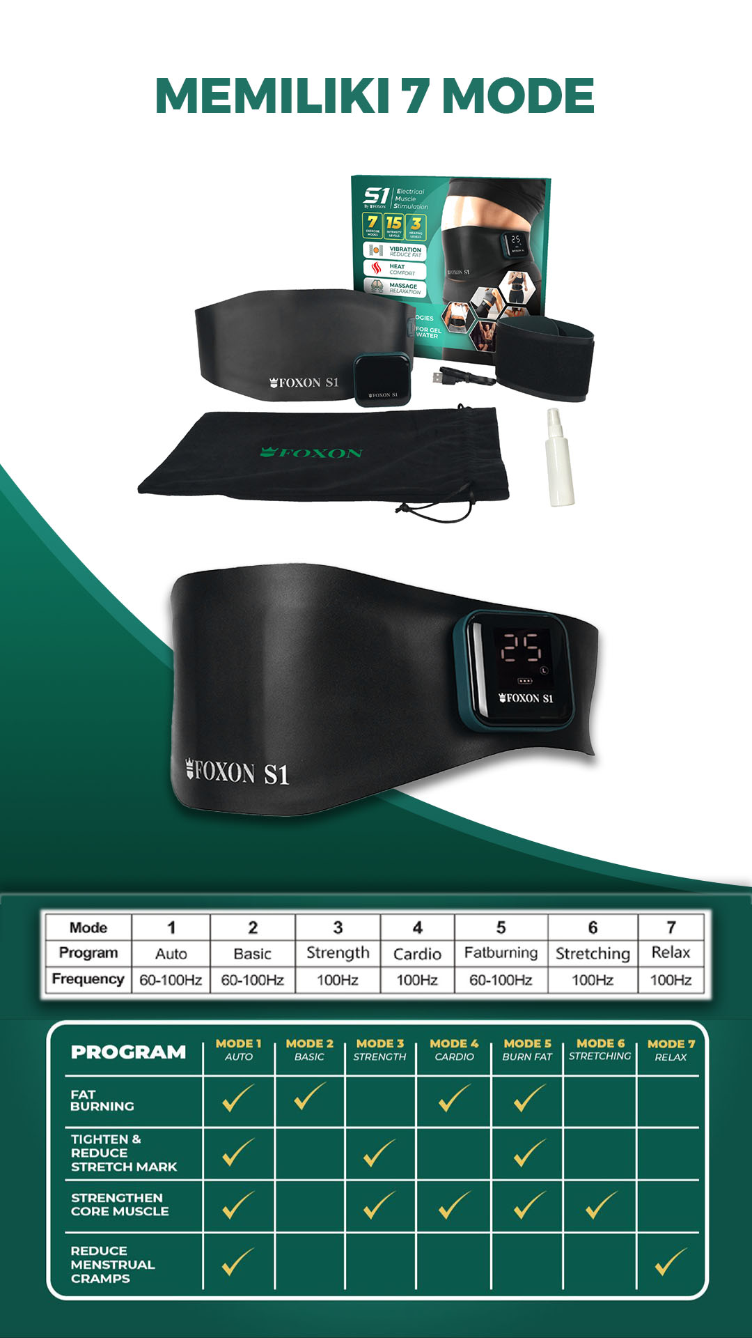 Jual Foxon S1 - Belt Muscle Stimulation - Sabuk olahraga pelangsing ...