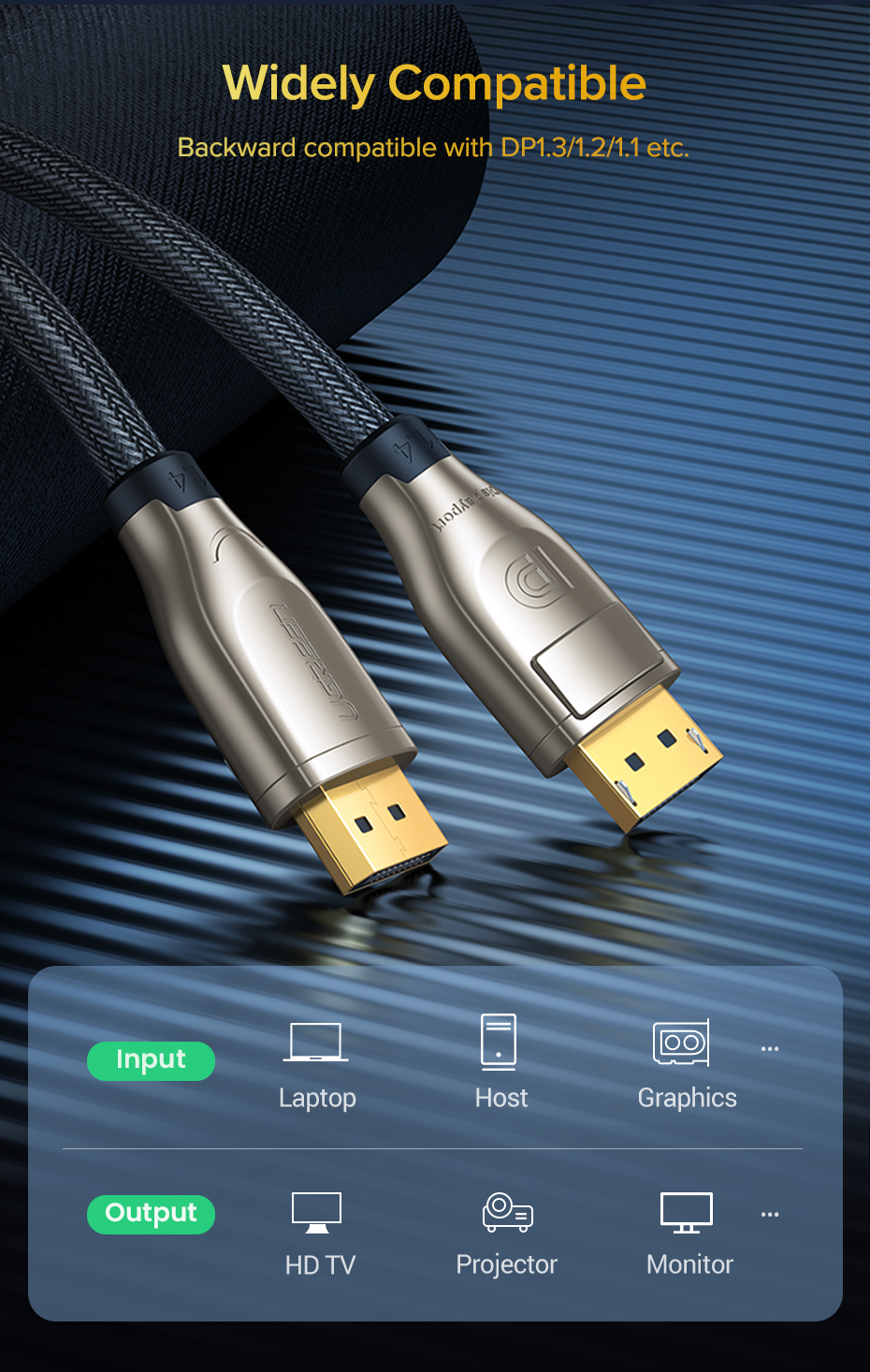 PremiumCord Optische DisplayPort 1.4 Kabel – 25 M – 8K @60Hz – 32,4 Gbps – Vergulde Connectoren – Flexibel En Licht – M/M – Voor Professionele Installaties 5 miniatura