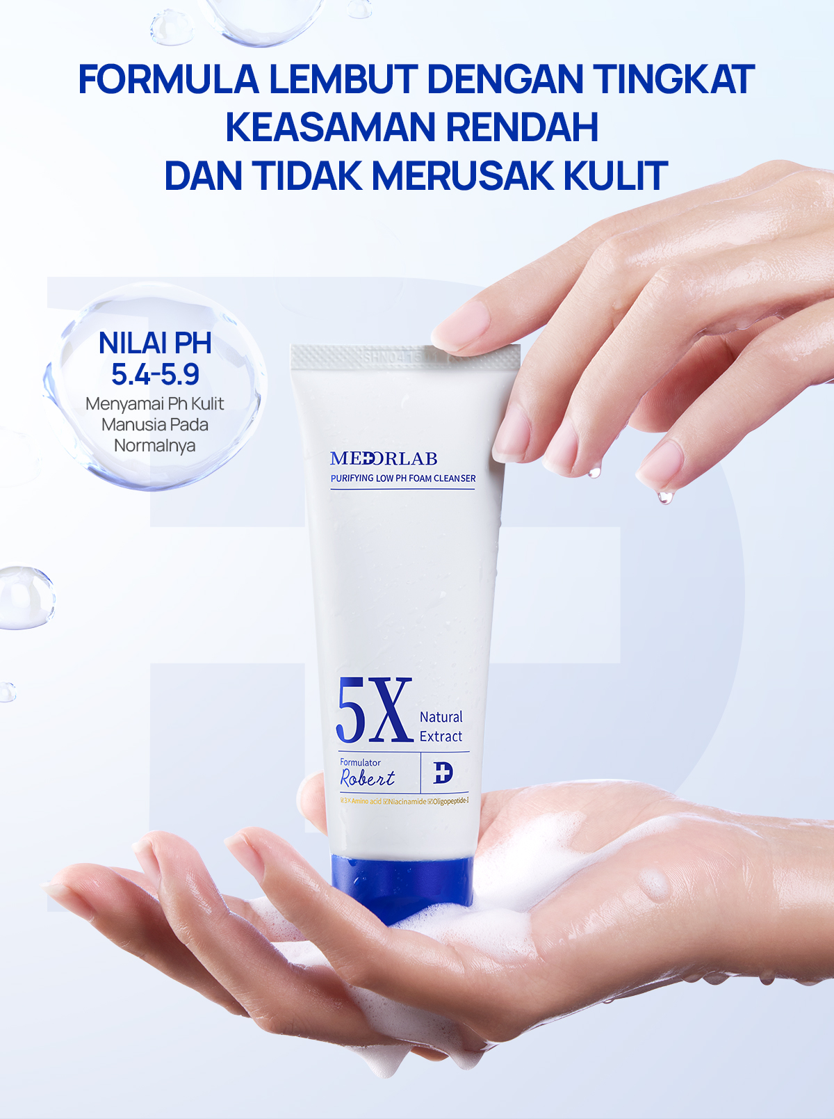 Jual MEDORLAB Low pH Foam Cleanser 3XAHA/3X AMINO ACID/Niacinamide ...