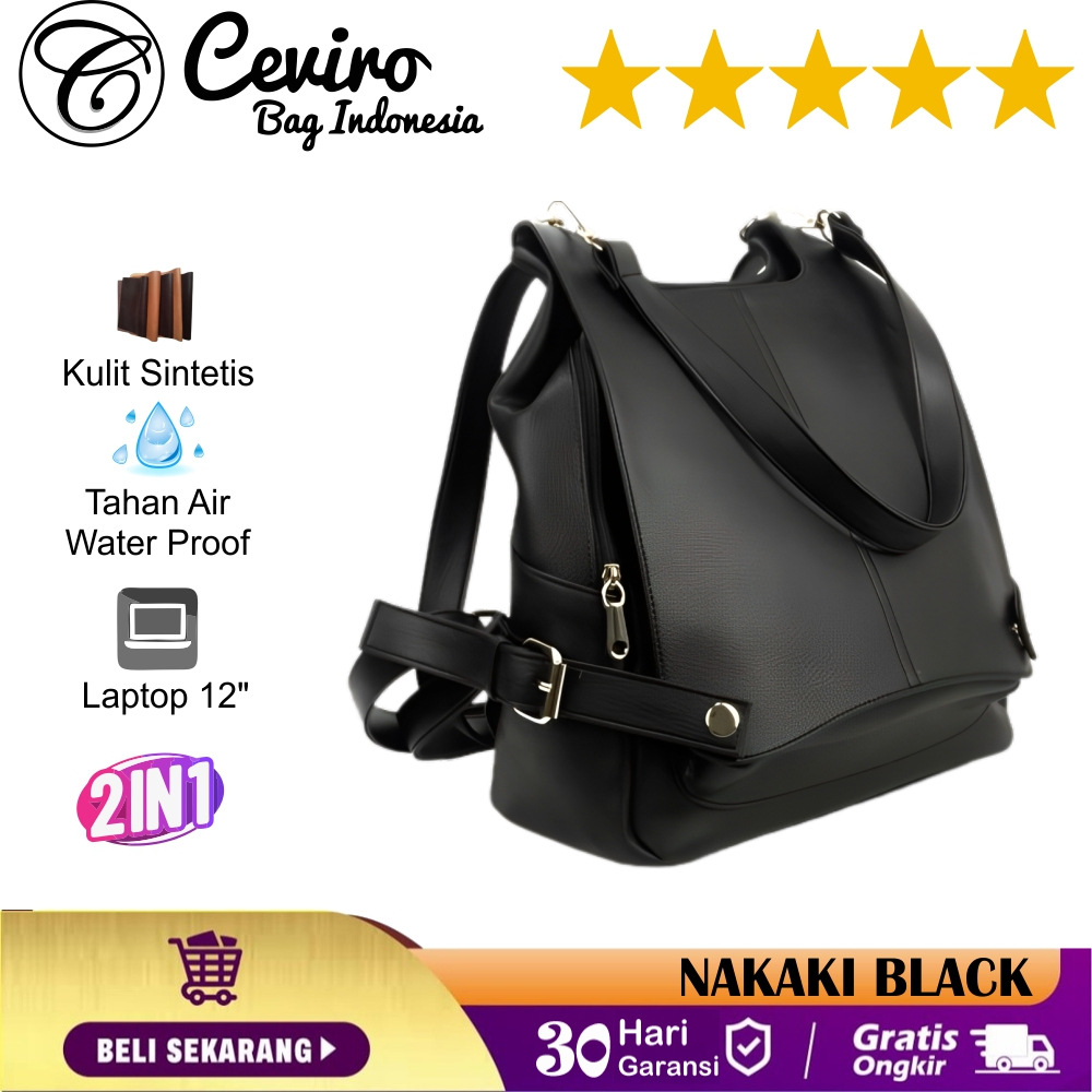 Jual CEVIRO Ransel kerja wanita modis backpack multifungsi tas ...