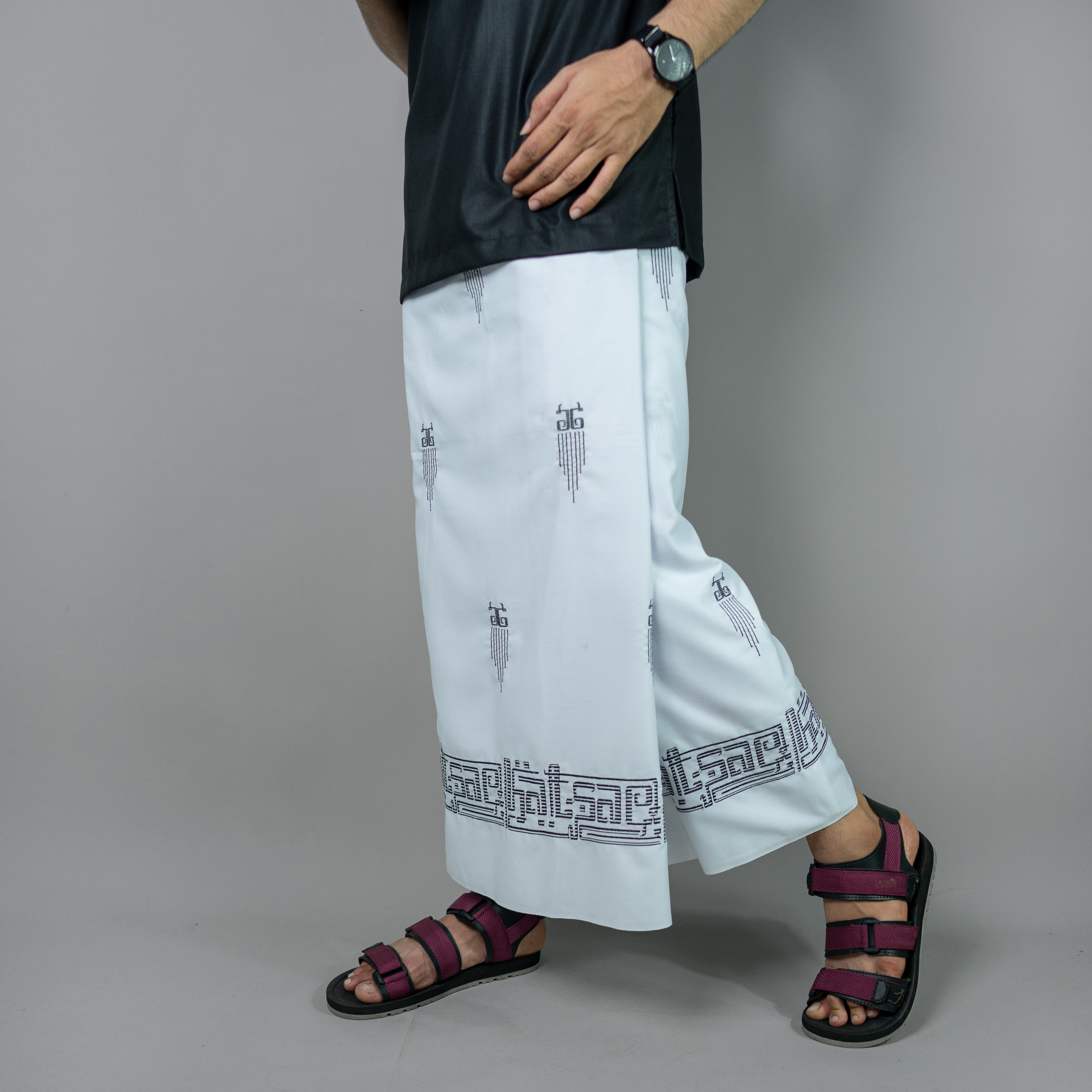 Jual Katsae - Sarung Bordir Motif JAVA Bordir Timbul Sarung Putih Pria ...