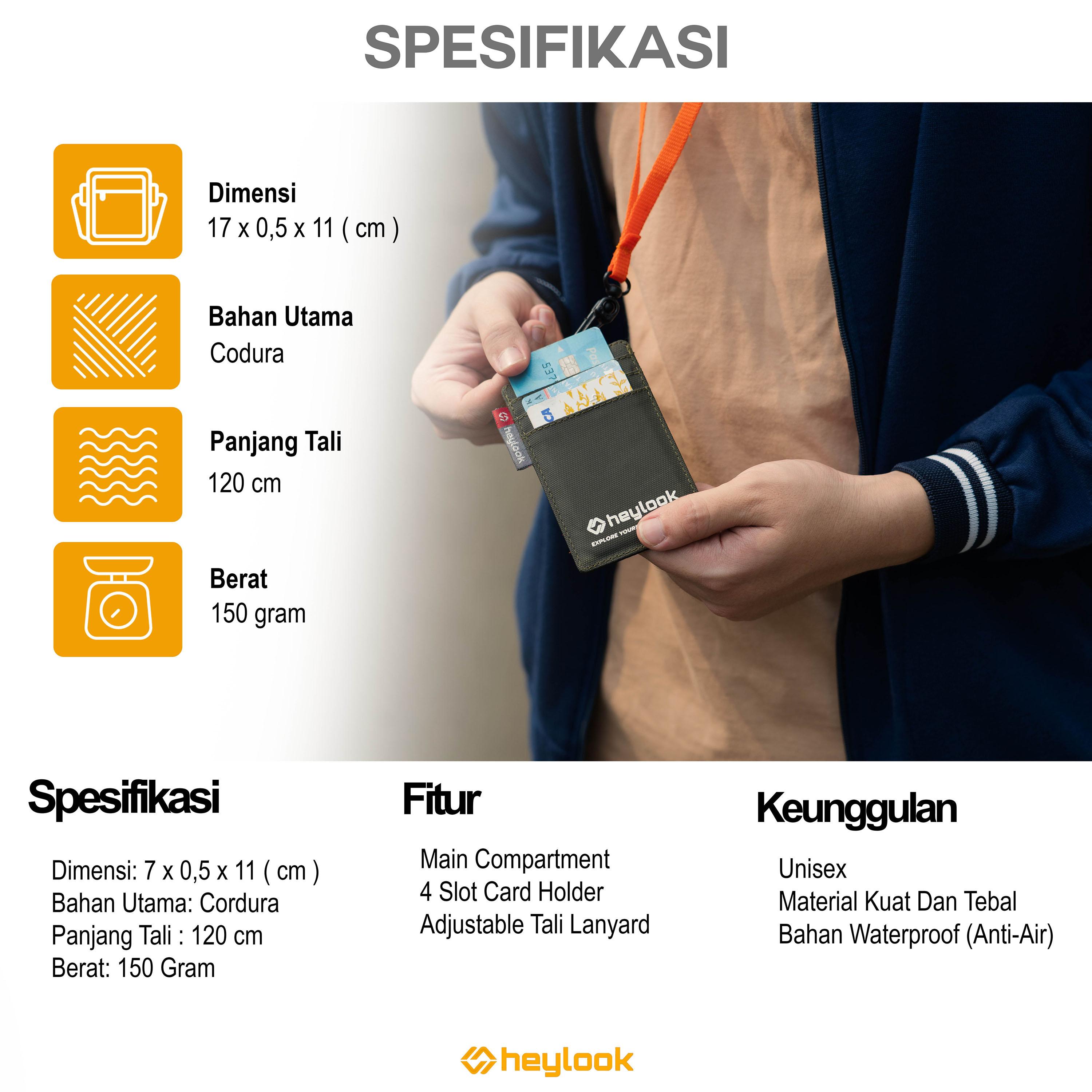 Jual HEYLOOK Official - Sling Card Holder DAZLE Neck Bag Dompet Kartu ...