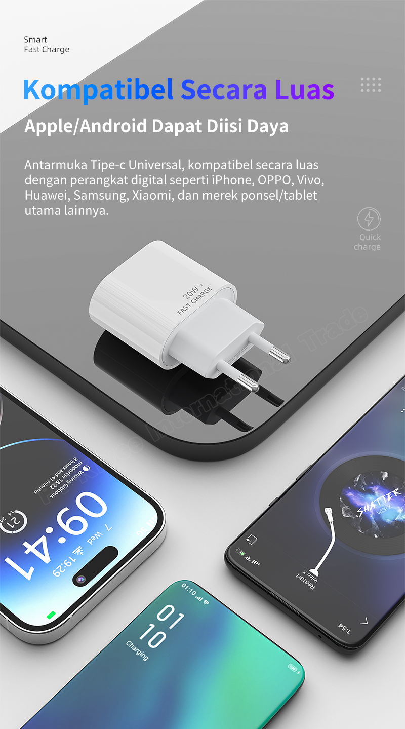 Jual KIVEE Charger iphone Fast Charging With Kabel Data Type C To ...