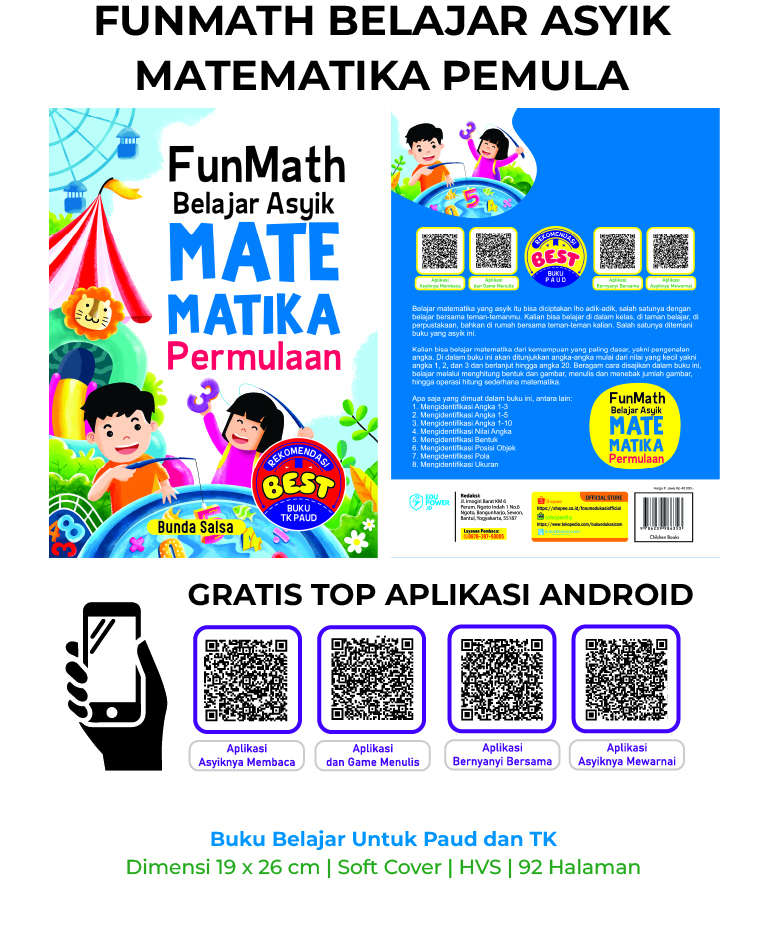 Jual Buku Tk Dan Paud Fun Math Belajar Asyik Matemati Bestseller