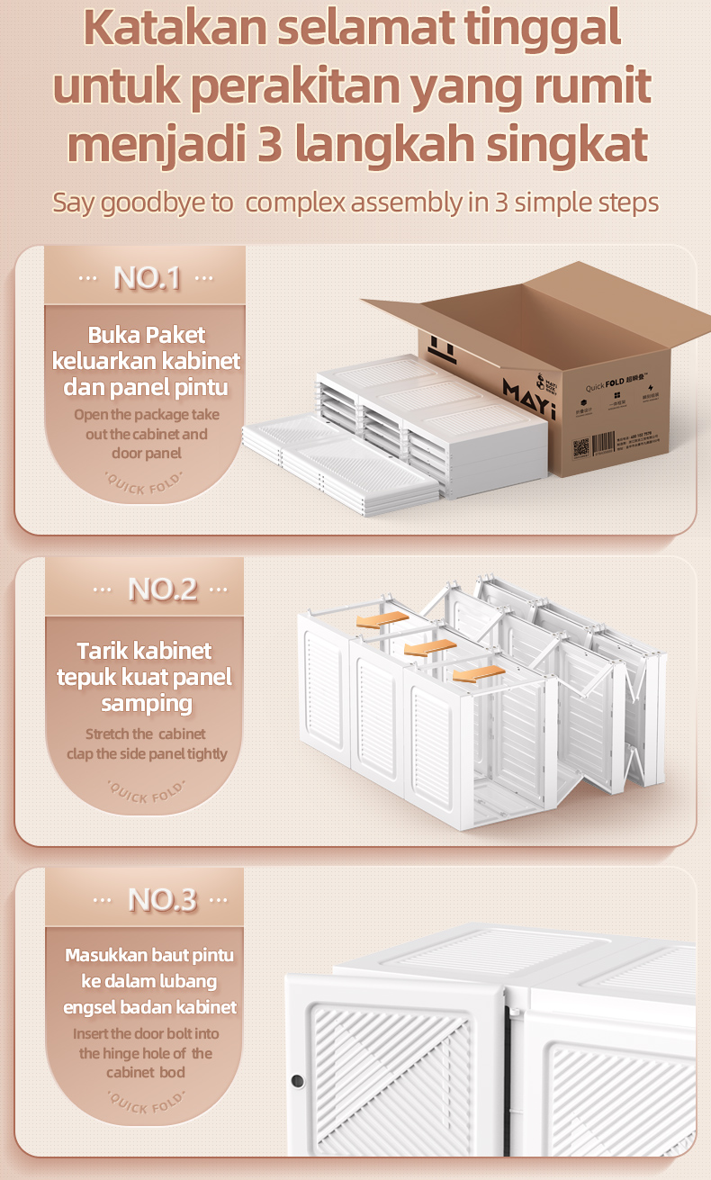 Jual ANTBOX Lemari Pakaian Putih 9 Box 1 Gantungan 540L Wardrobe Lemari ...