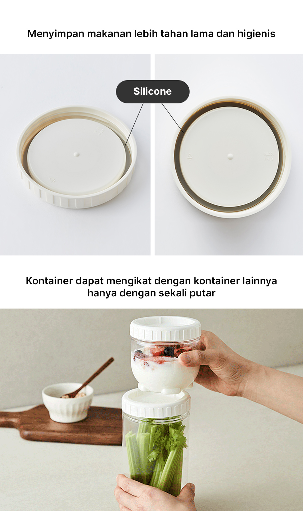 Jual LocknLock Interlock Toples Makanan 180ml - INL305W | Shopee Indonesia