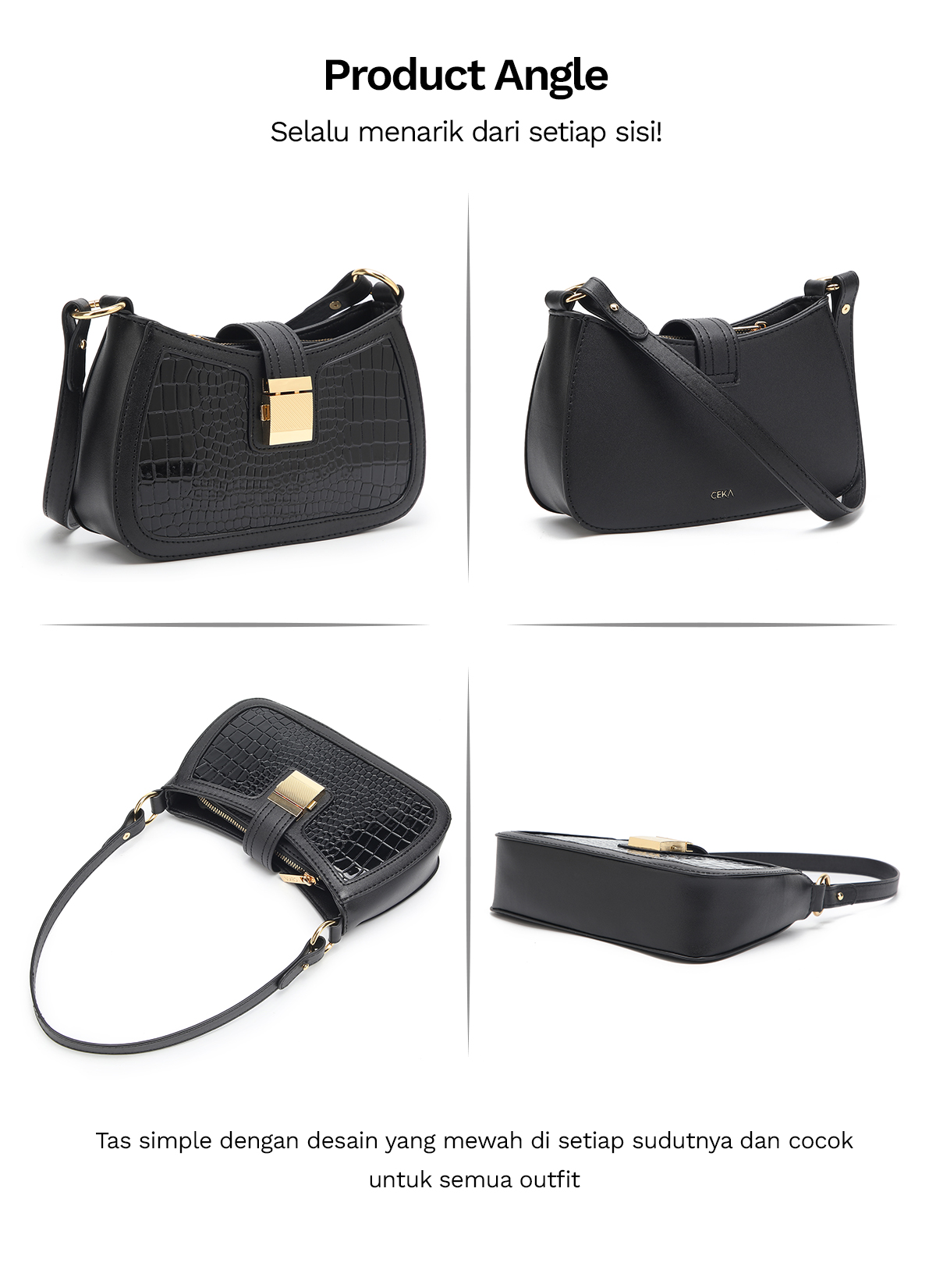 Jual CEKA Tas Wanita Sling Bag Tas Underarm Bag Shoulder Bag Bahu Kulit ...