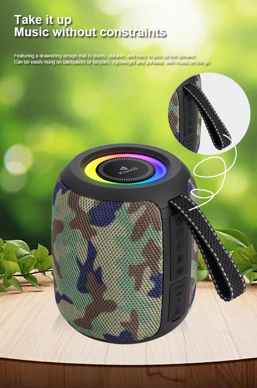 Jual KISONLI Speaker Wireless Q26 Bluetooth Outdoor TWS RGB Light ...