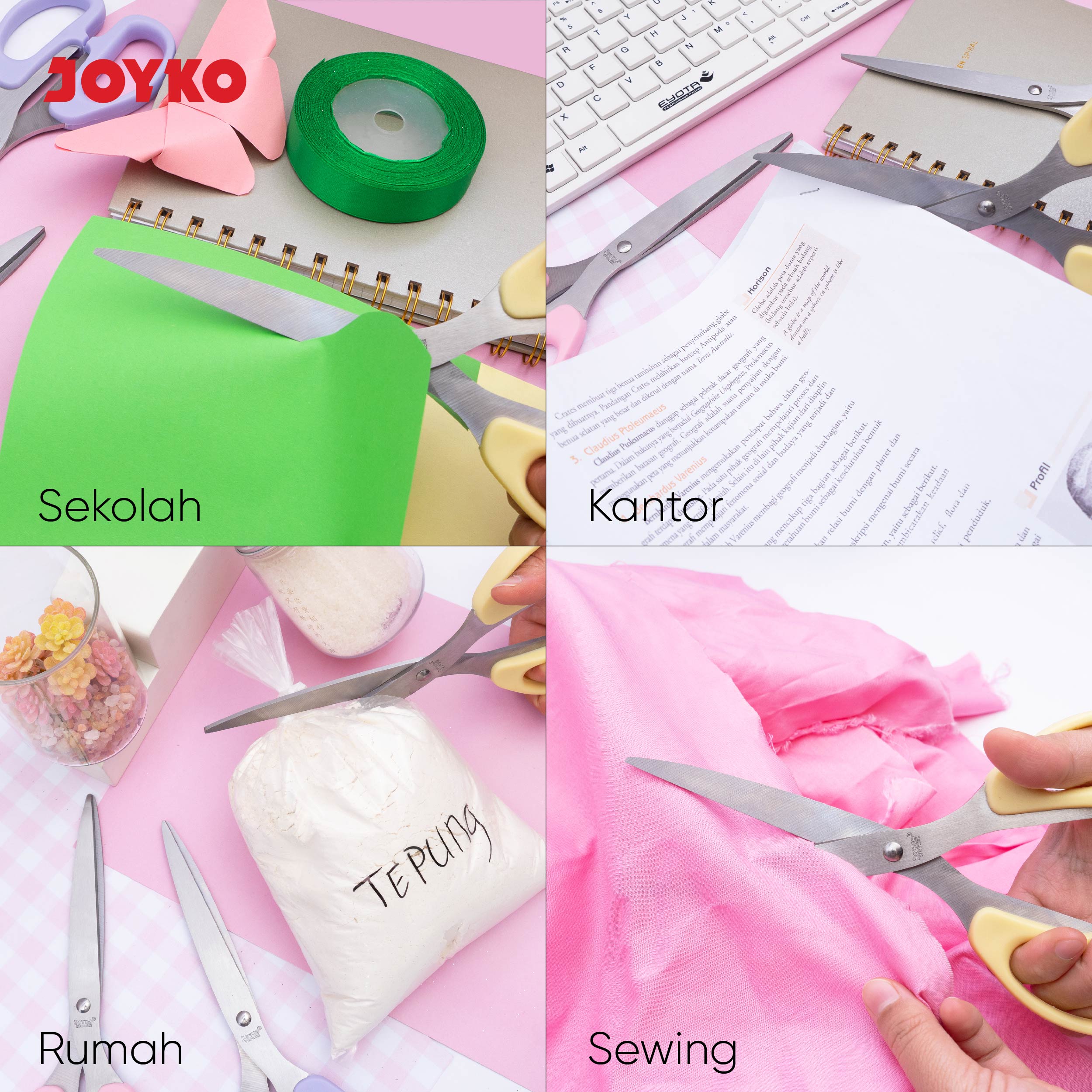 Jual JOYKO Gunting Scissors Stainless Steel SC-828~848PTL | Shopee ...