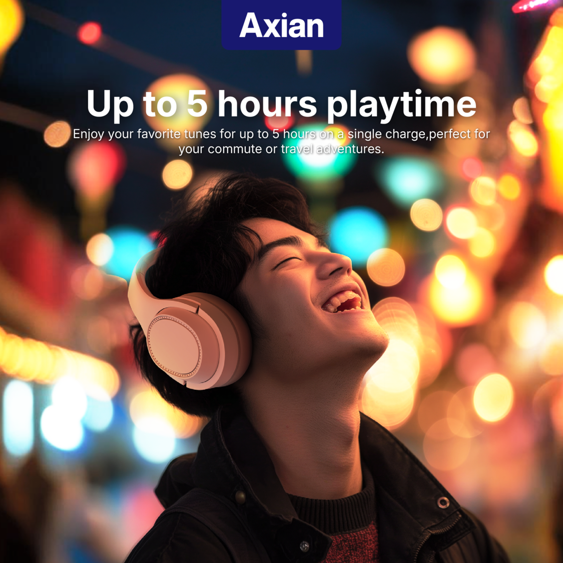 Jual Axian Cloud AH01 Headphone Bluetooth Wireless Headset Earphone ...